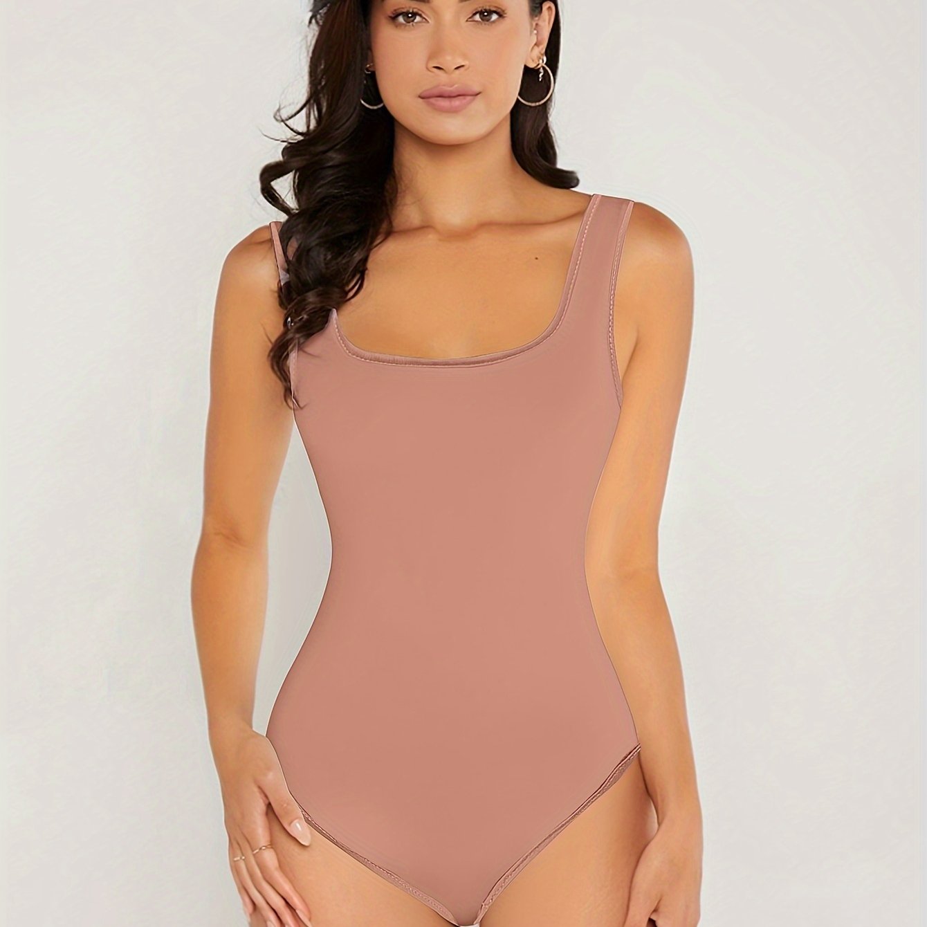 Sleeveless Bodysuit with Square Neckline