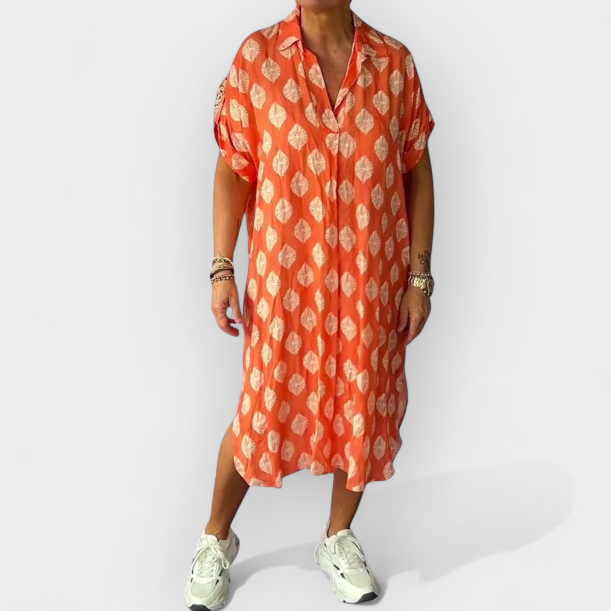 Airy Summer Dress with V-Neck