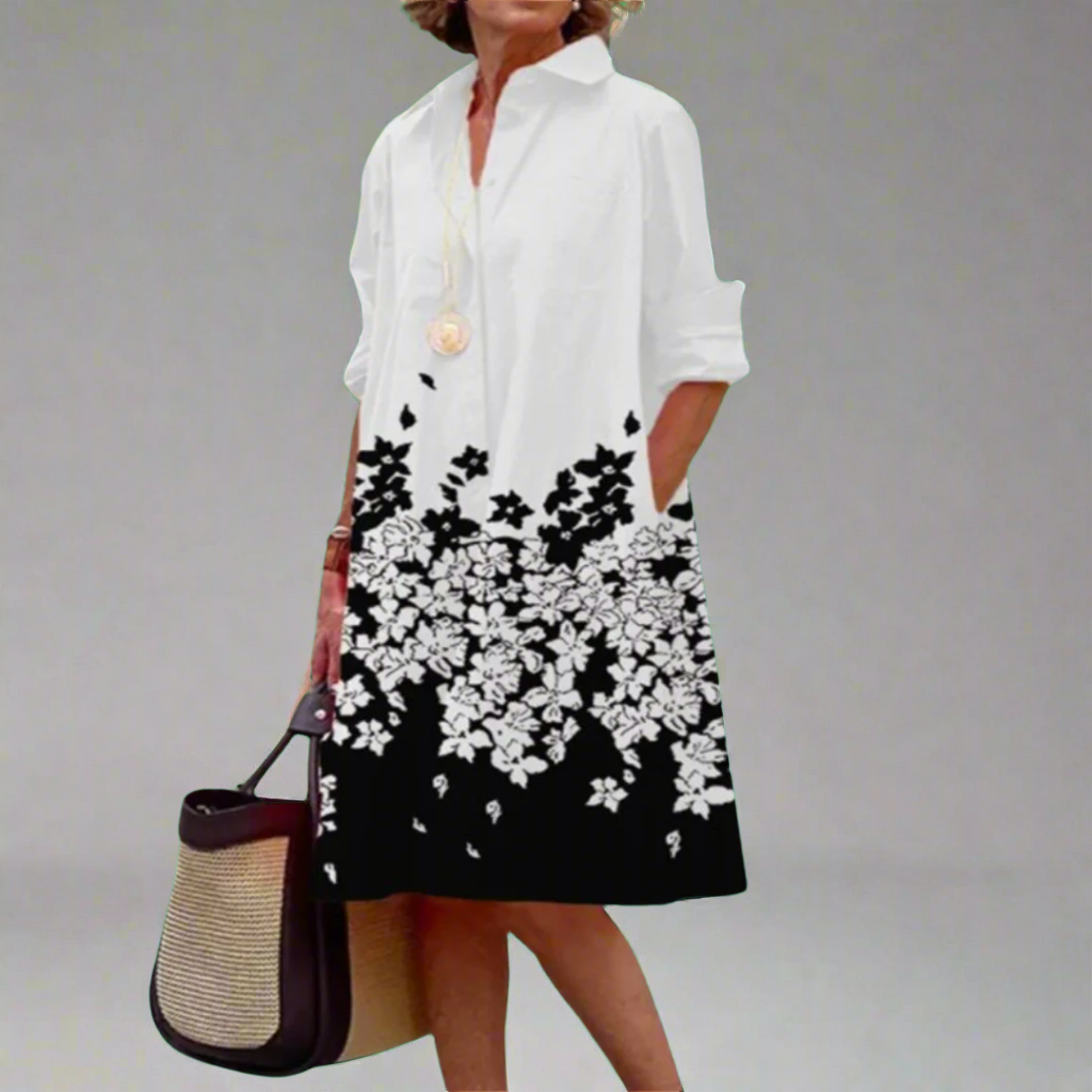 Handmade Midi Dress with Polka Dot Pattern