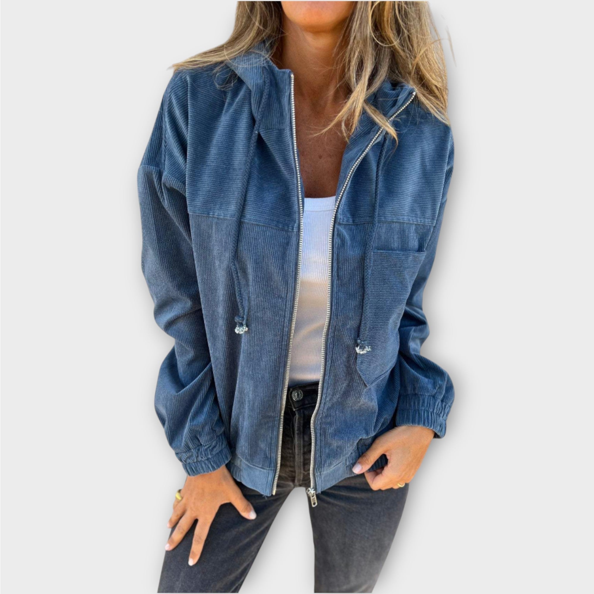 Casual Comfort Zip-Up Hooded Jacket