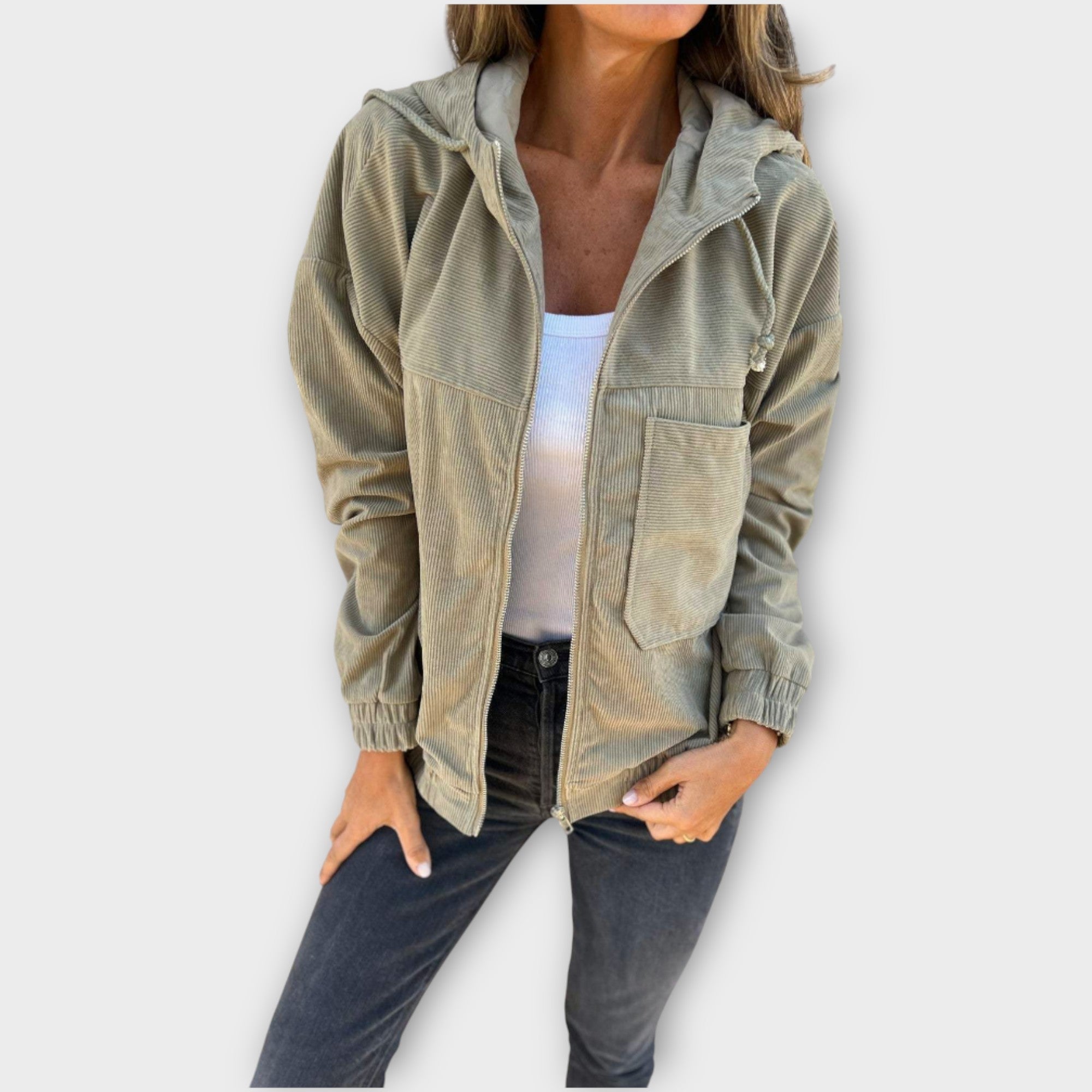 Casual Comfort Zip-Up Hooded Jacket
