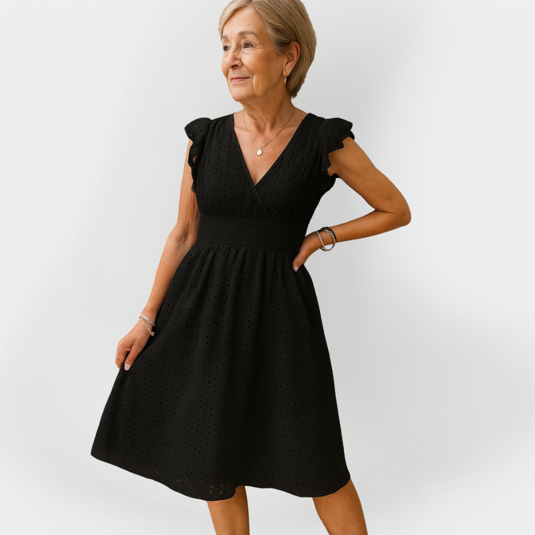 Impressive Dress with Puffed Waist