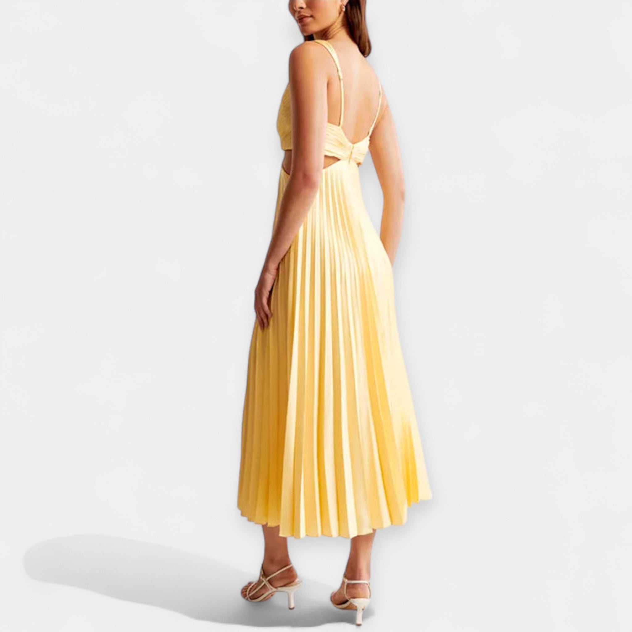 Maxi Dress with Pleated Design