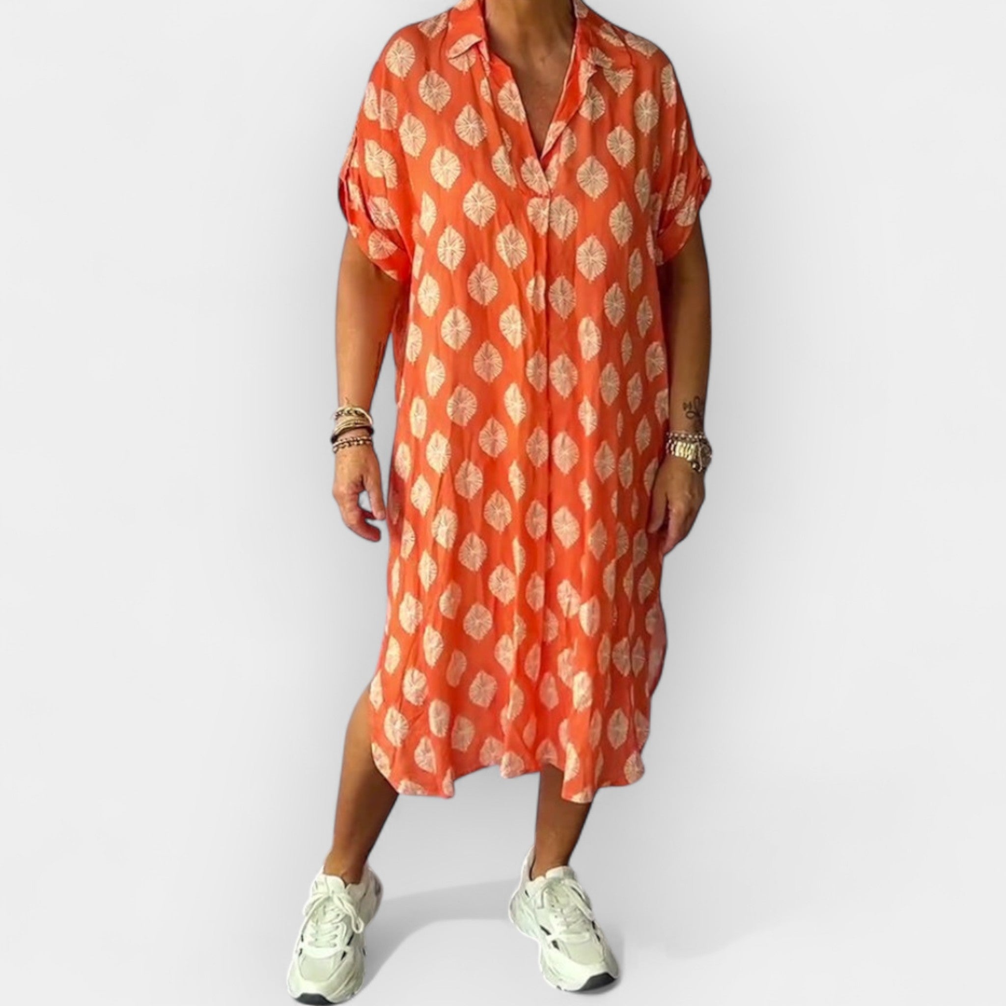 Airy Summer Dress with V-Neck