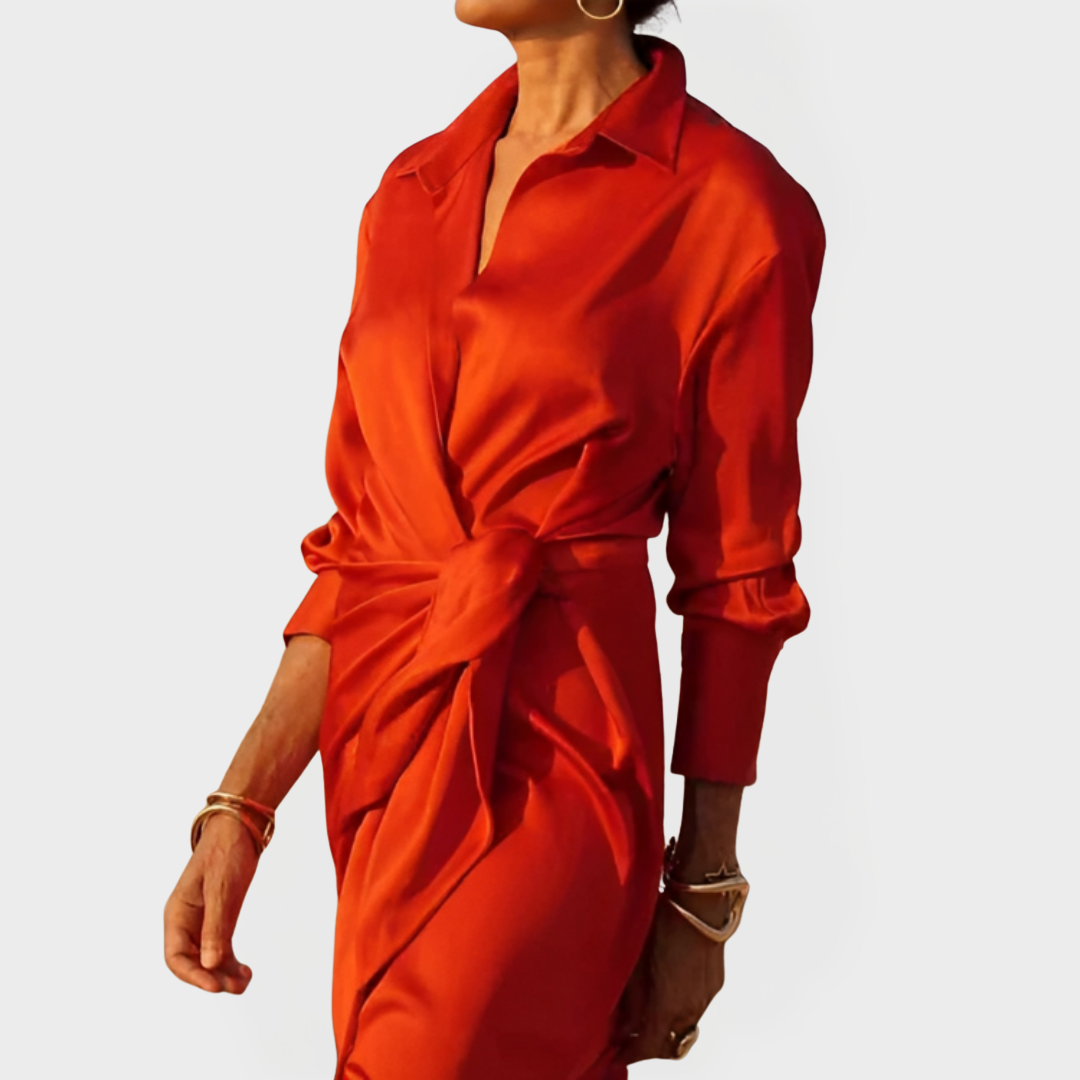 Long Dress for Formal Occasions with Bow