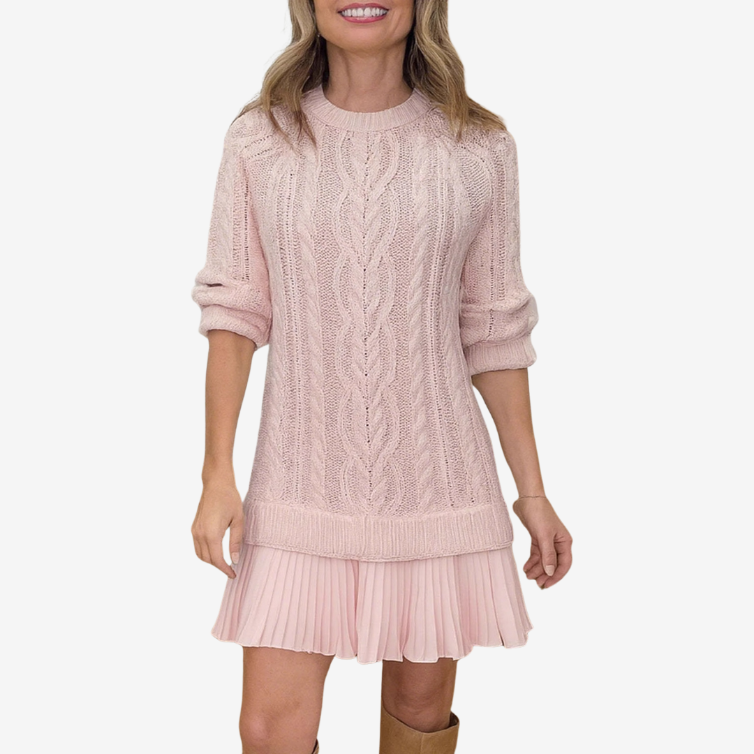 Cable-Knit Sweater Dress