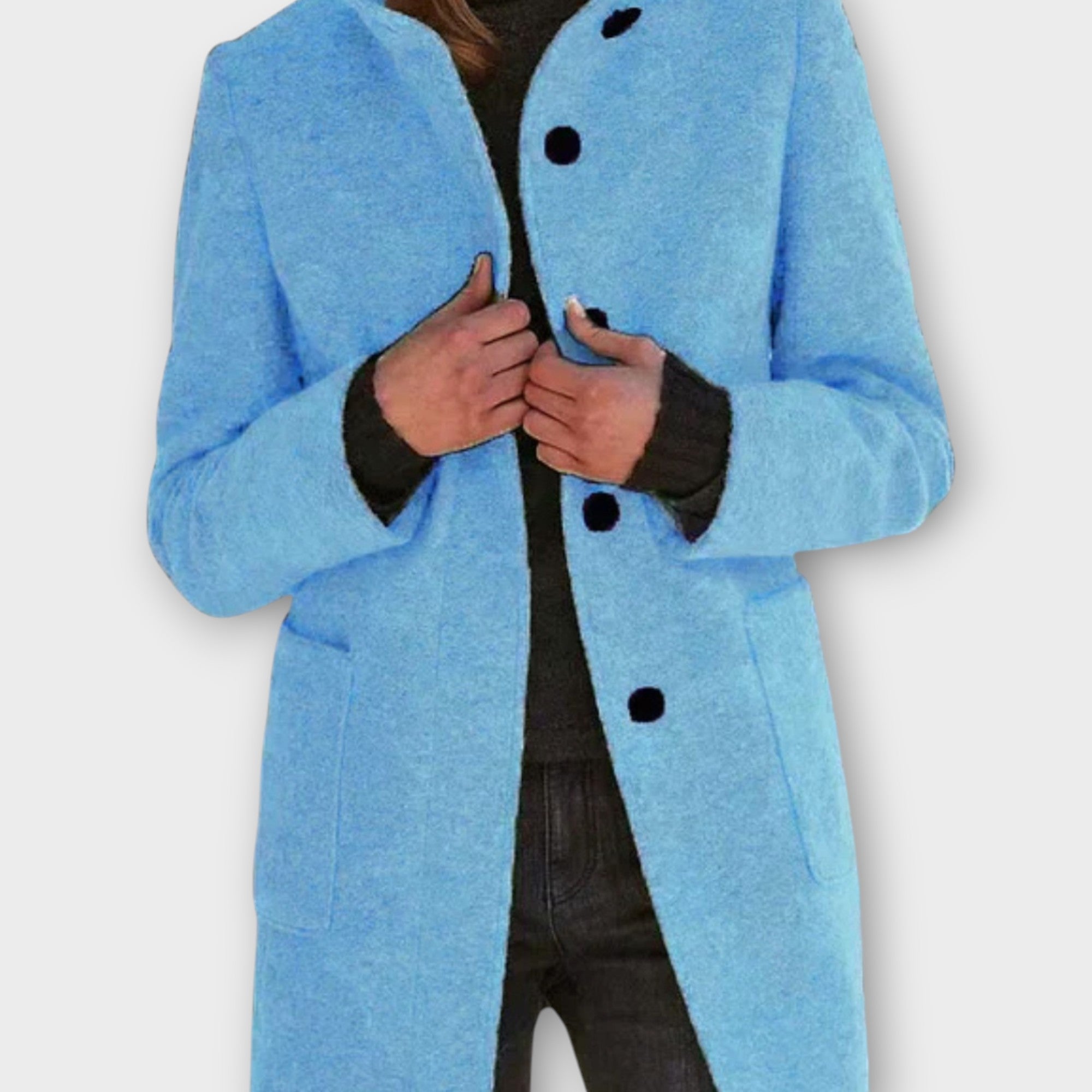 Timeless Button-Front Mid-Length Coat