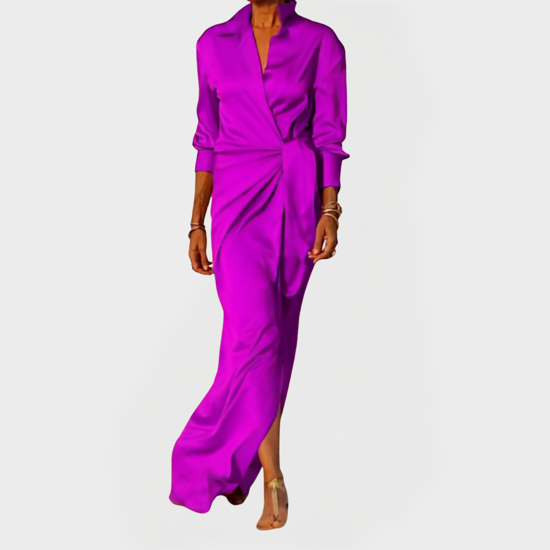 Long Dress for Formal Occasions with Bow