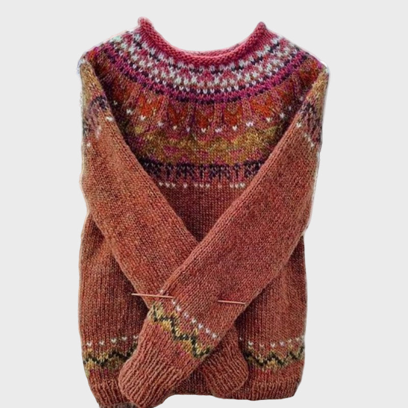 Knitted Vintage-Inspired Roll Neck