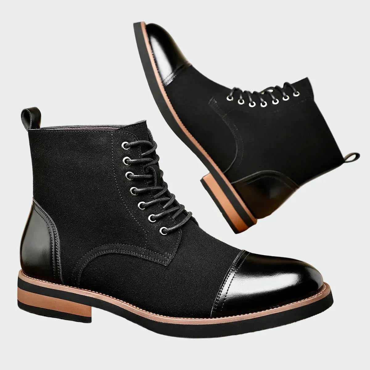 Leather Oxford boots
