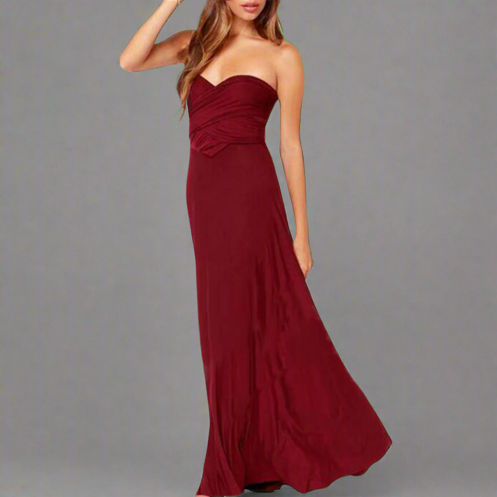 Transformative dress made from exquisite fabric