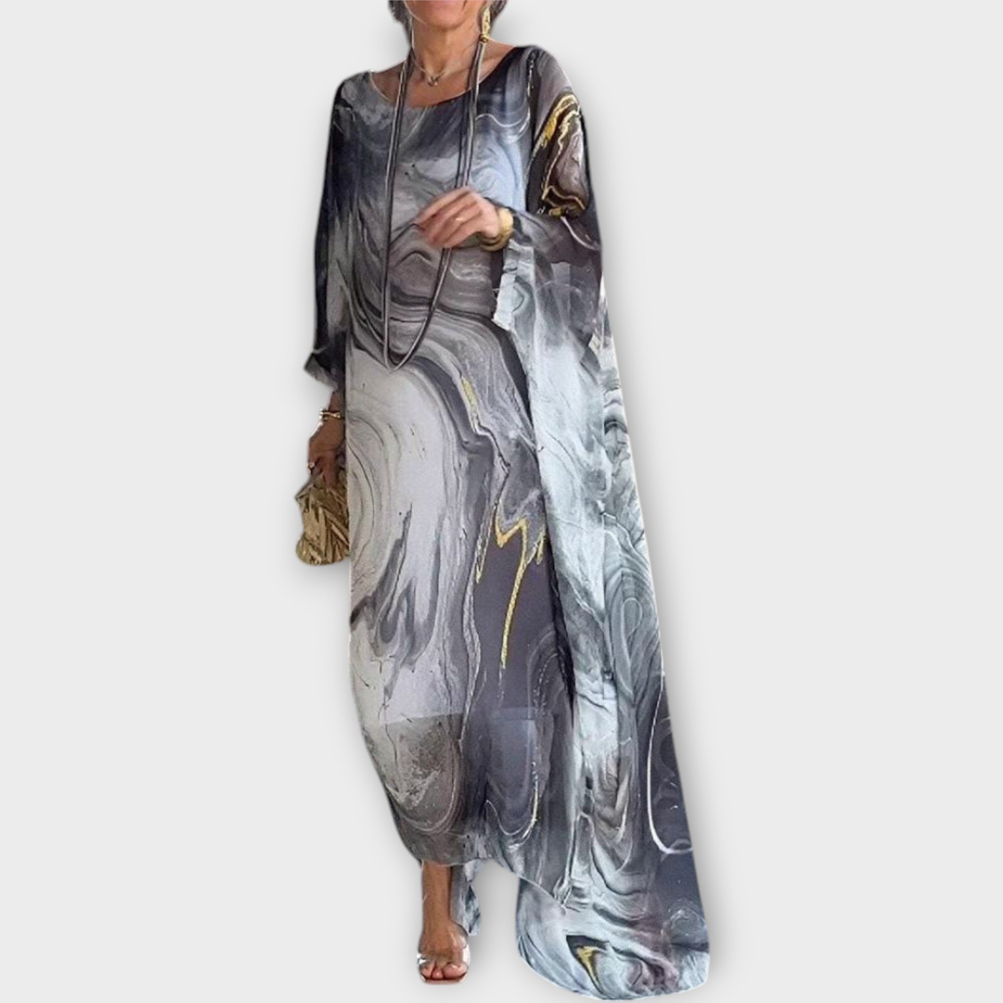 Maxi Kaftan with Sheer Texture