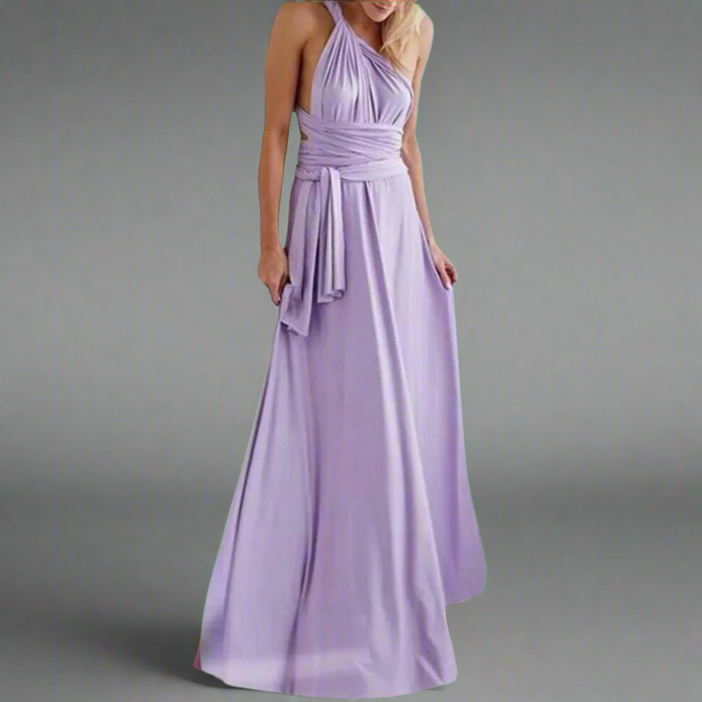 Transformative dress made from exquisite fabric