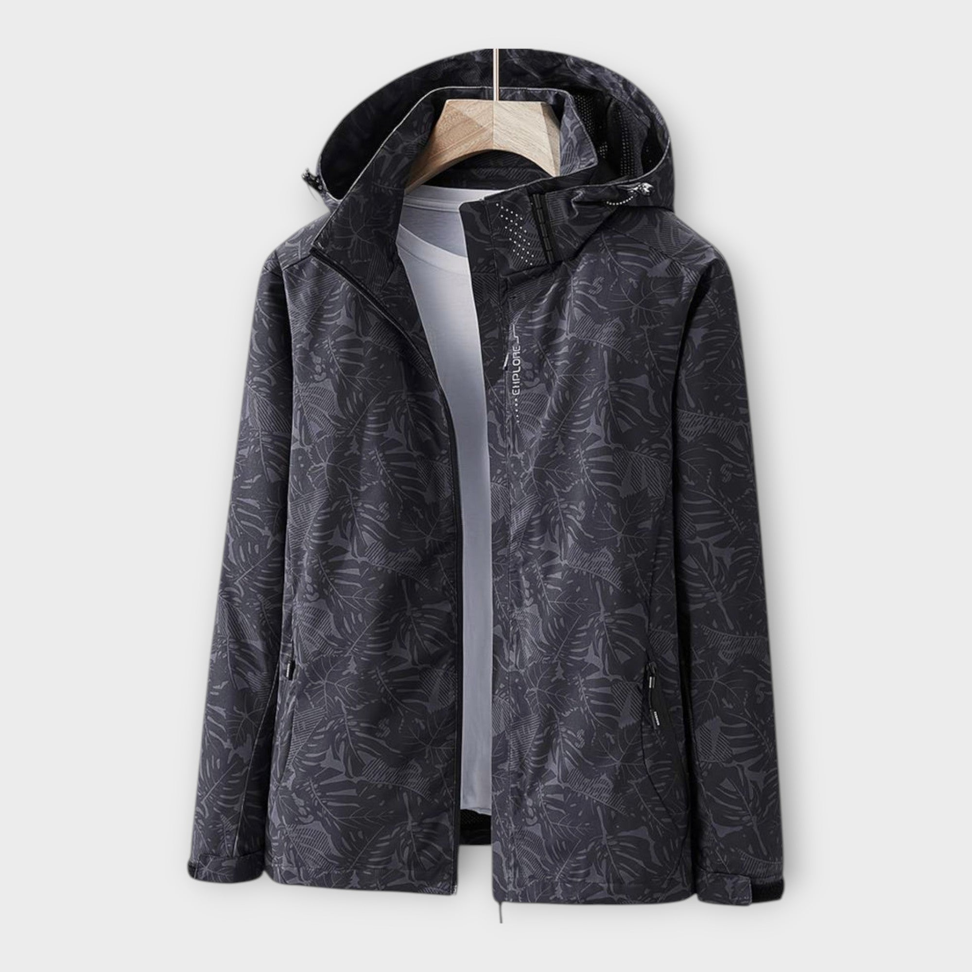 Modern waterproof jacket with hood