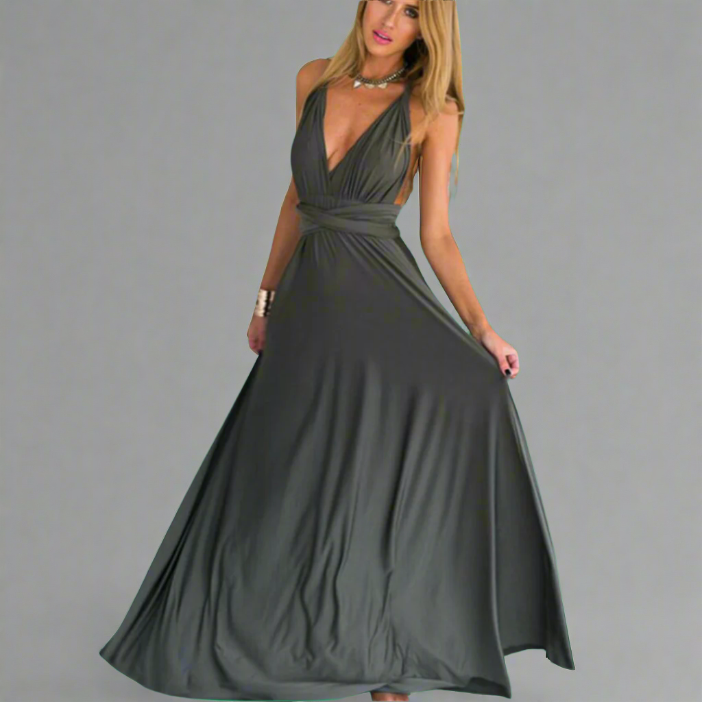 Transformative dress made from exquisite fabric