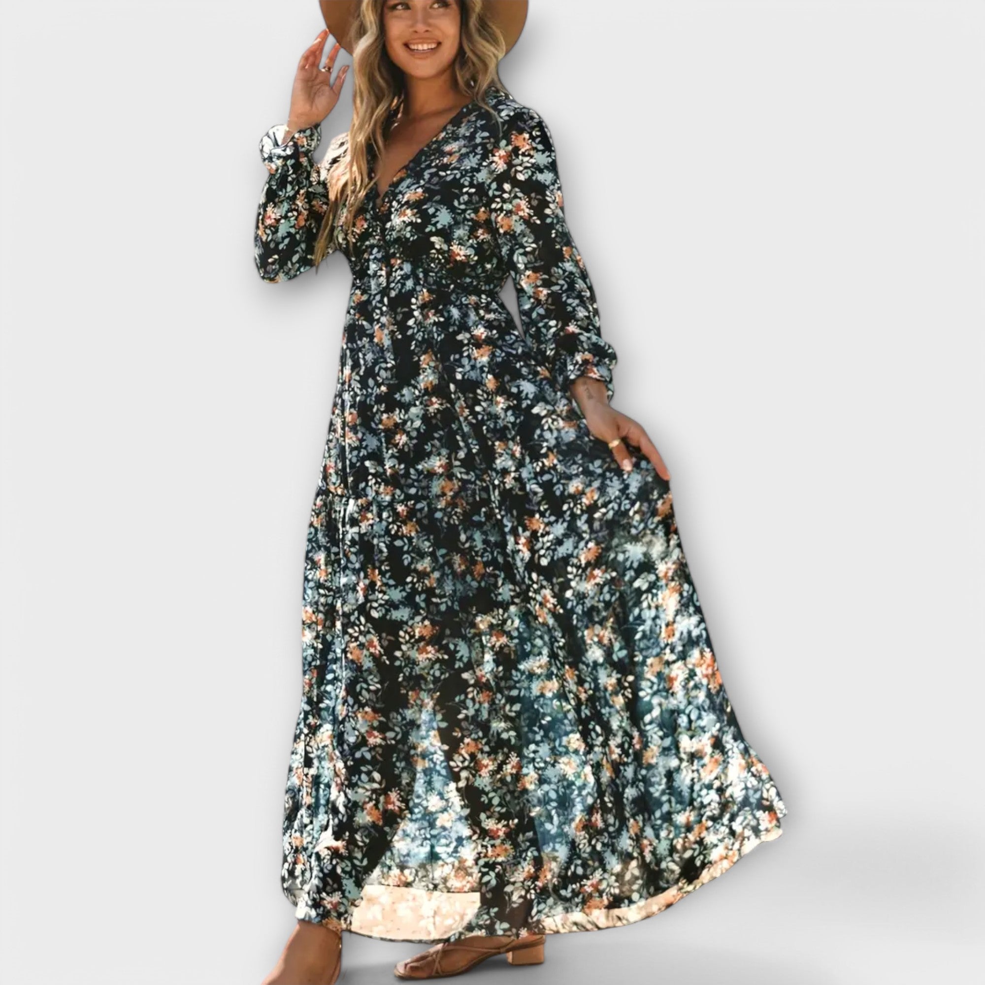 Maxi Dress with Flowers