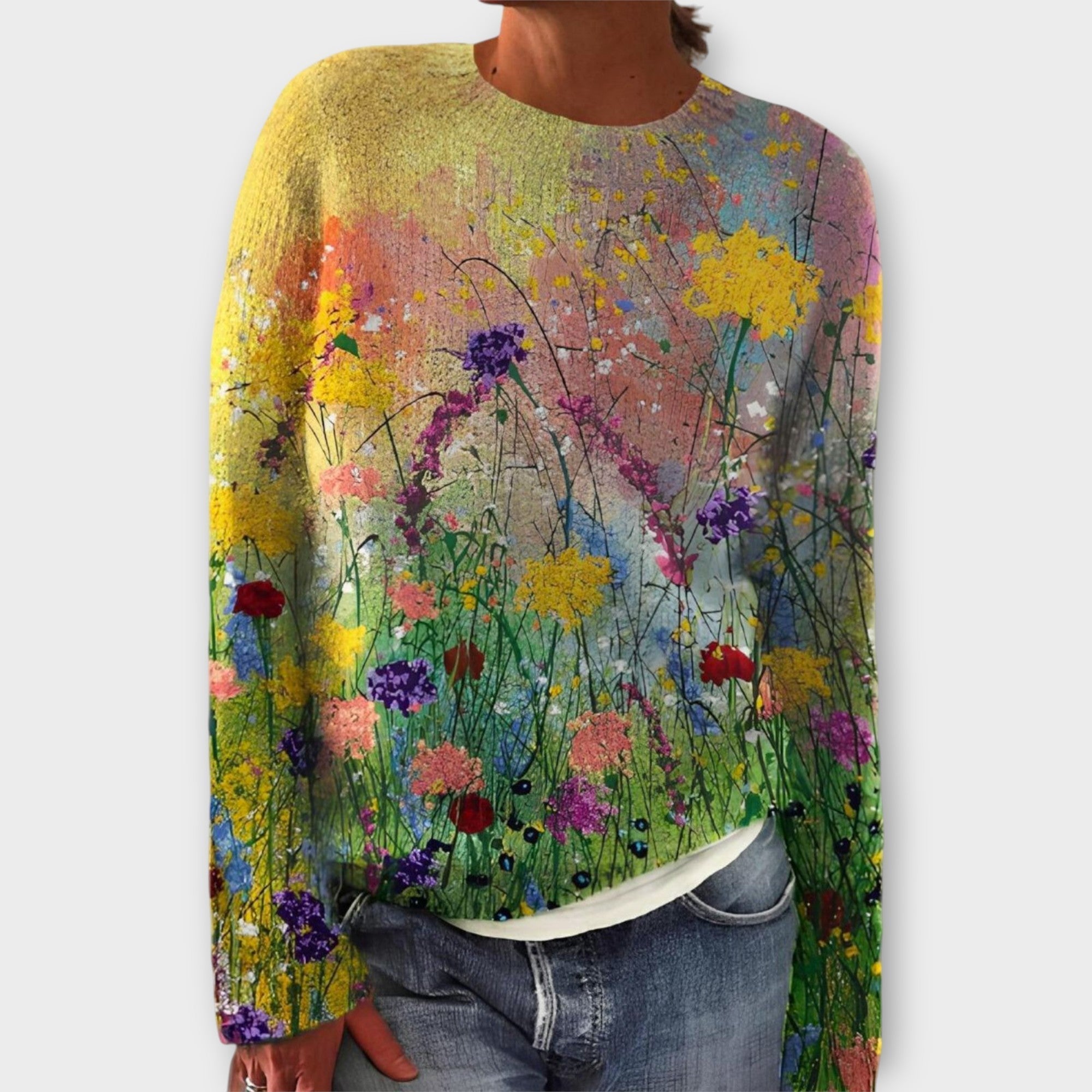 Sweater with Artistic Design