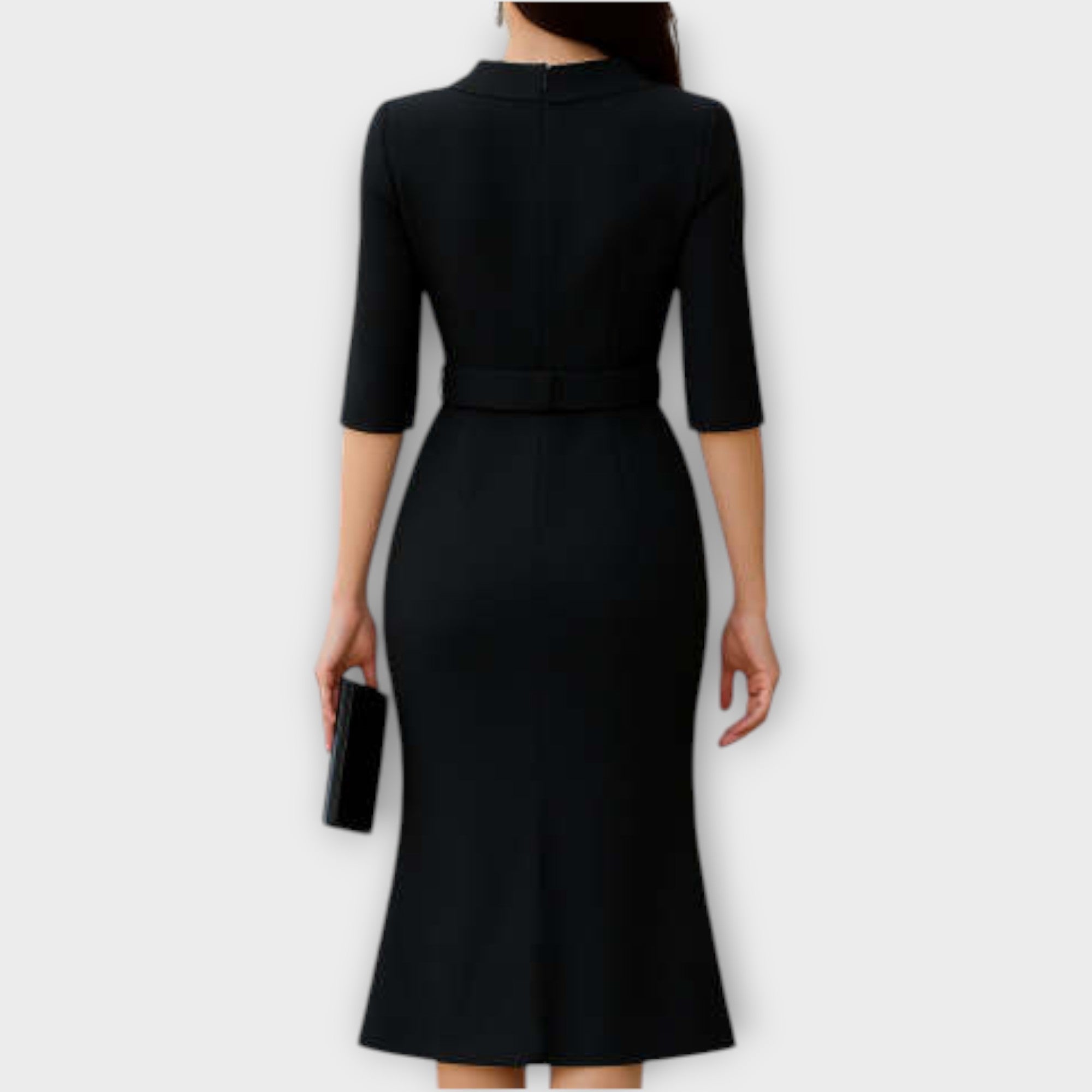 Sophisticated Belted Midi Dress