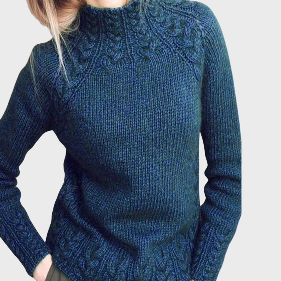 Elegant knitted high-neck sweater