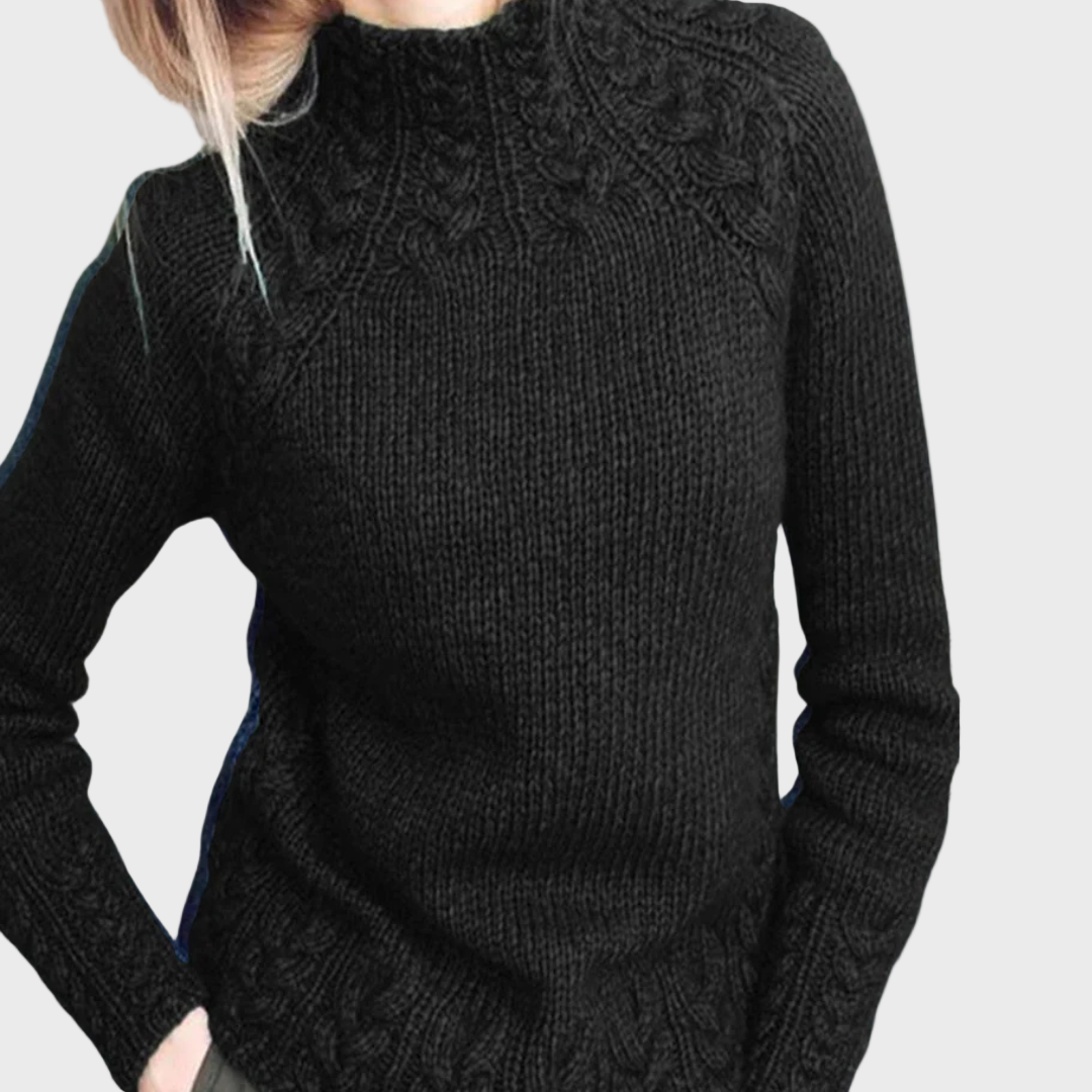 Elegant knitted high-neck sweater