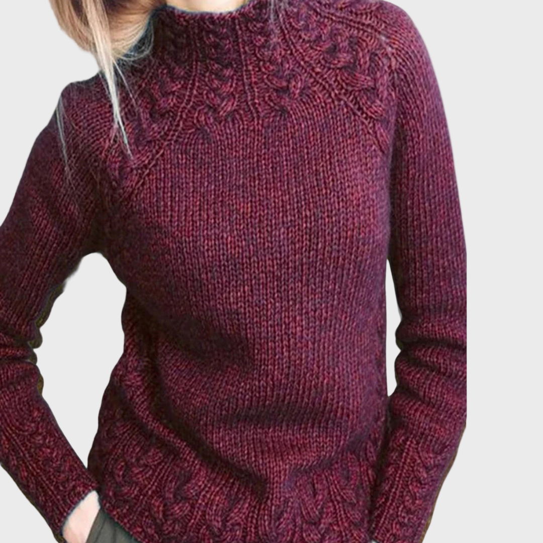 Elegant knitted high-neck sweater