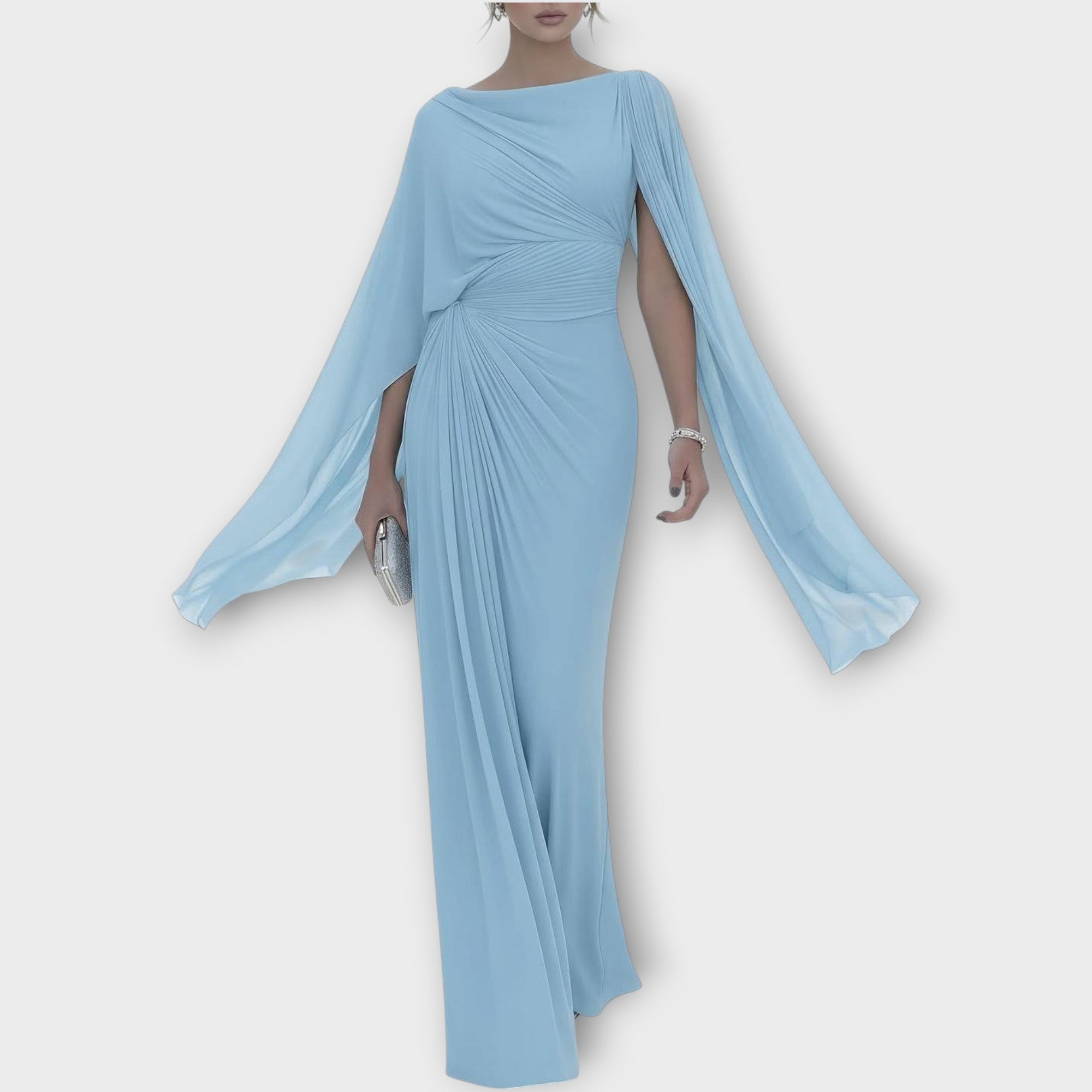 Draped One-Shoulder Evening Elegance Gown