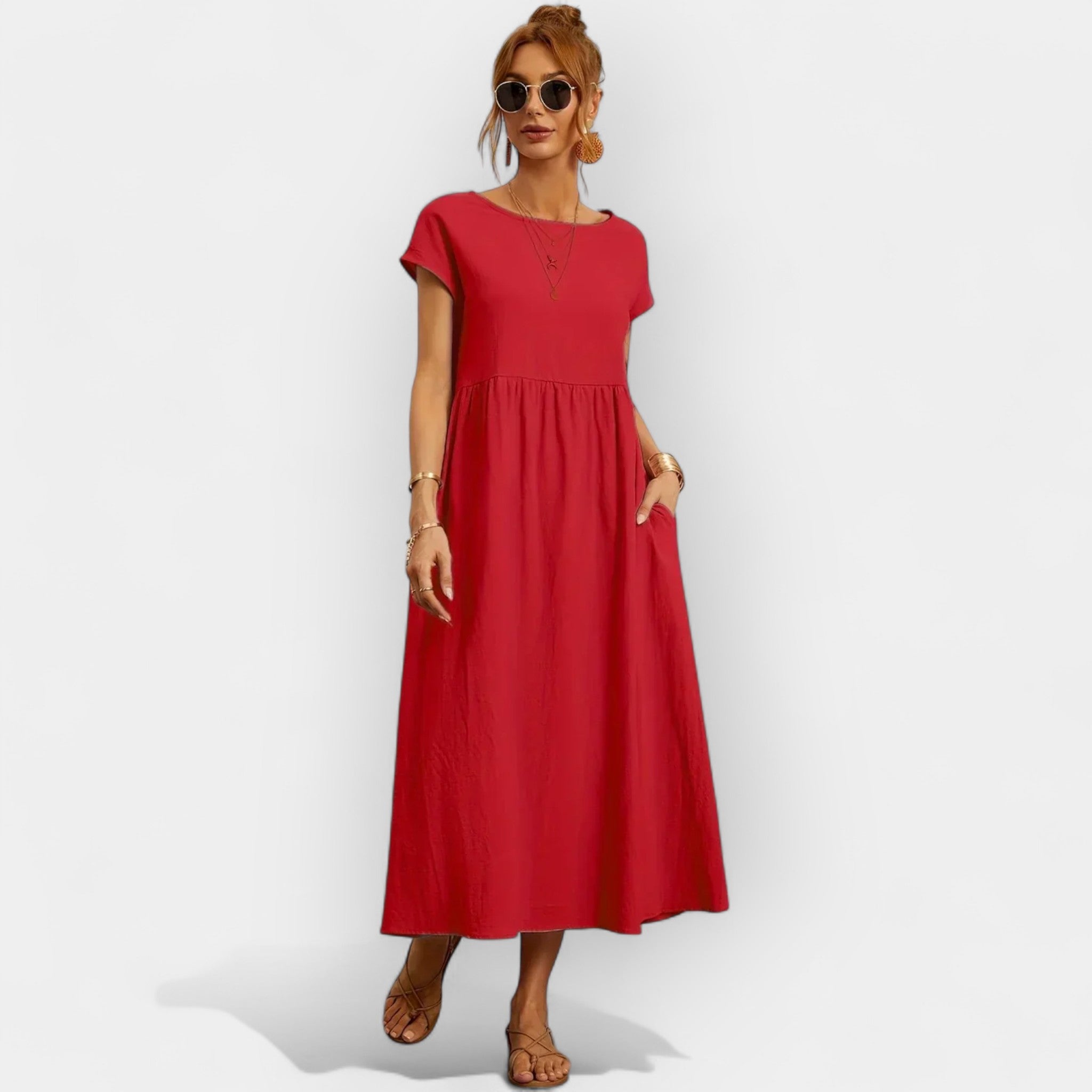 Light Cotton Dress with Pockets