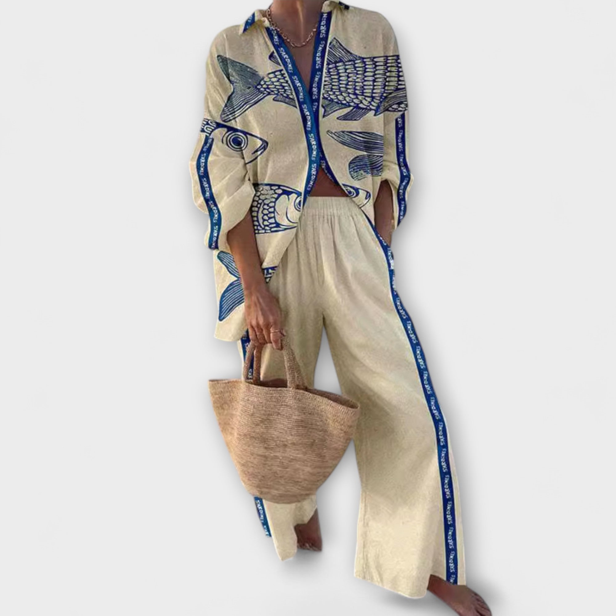 Lõõgastav välimus kalaprindiga