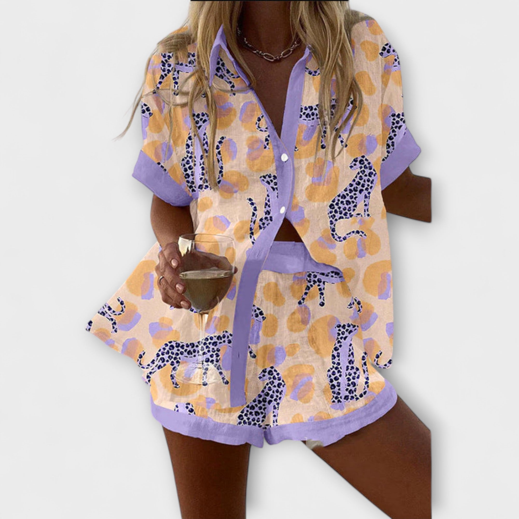 Leoparditrükiga komplekt