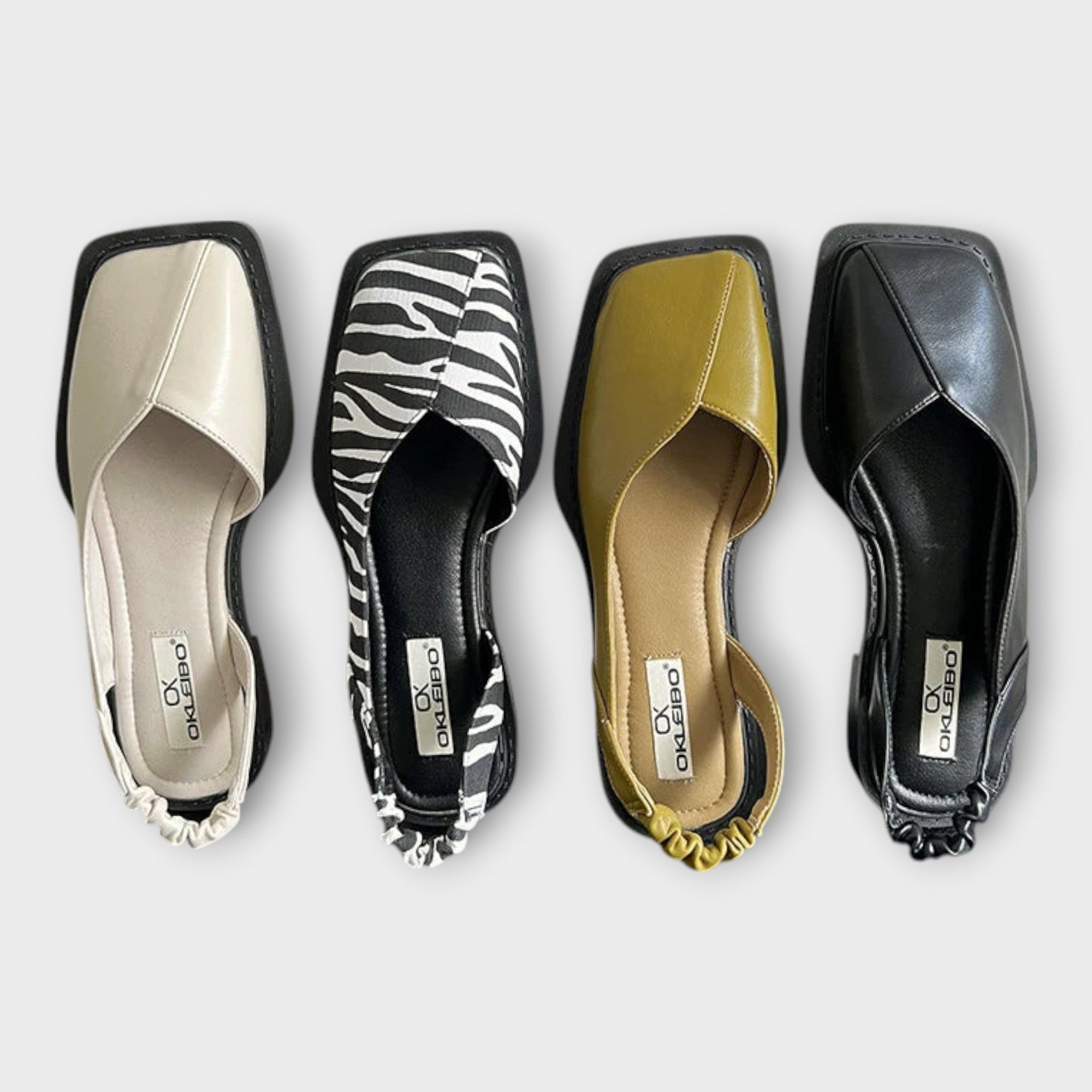 Faux Leather Moccasins with Elastic Heel