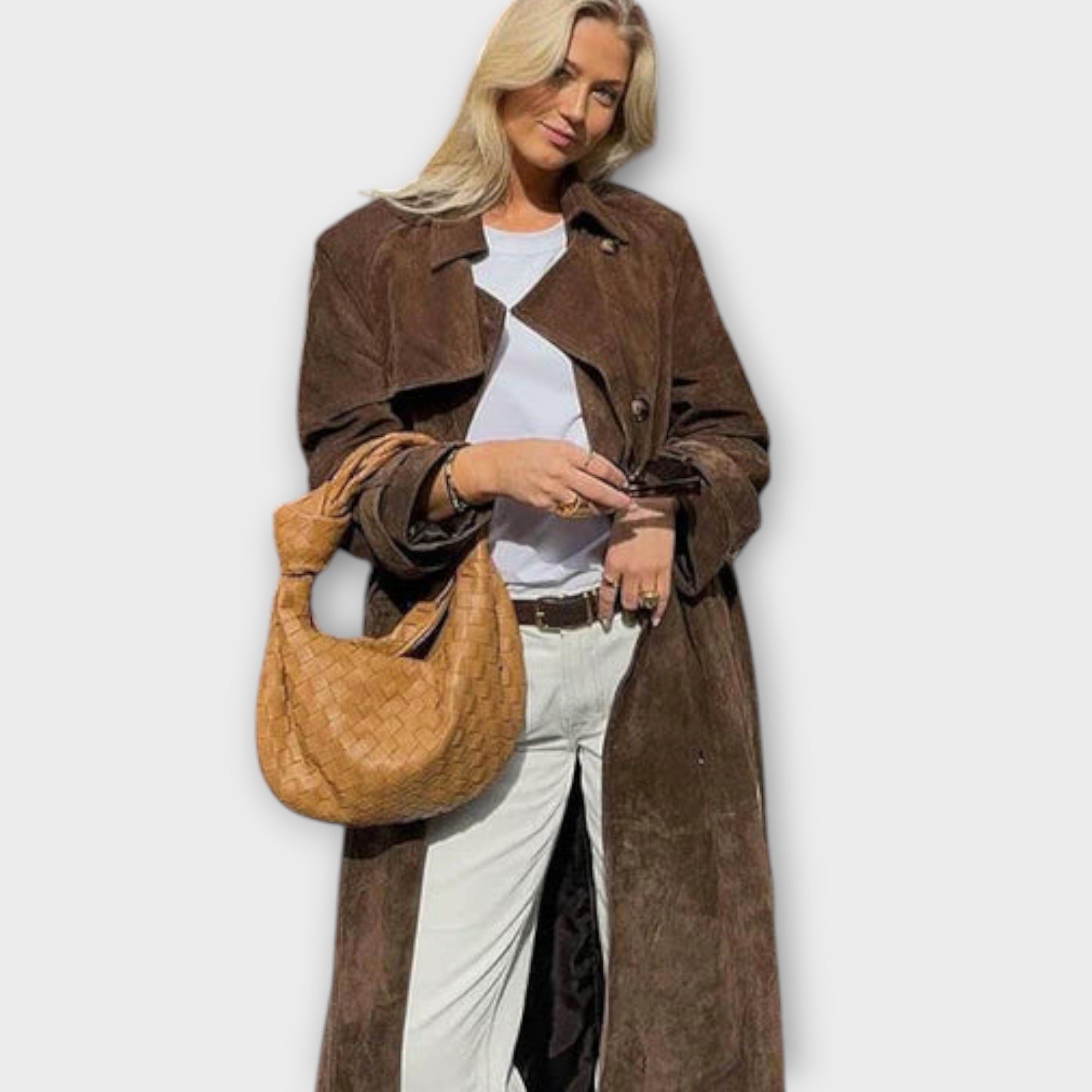 Couture Suede Trench Coat