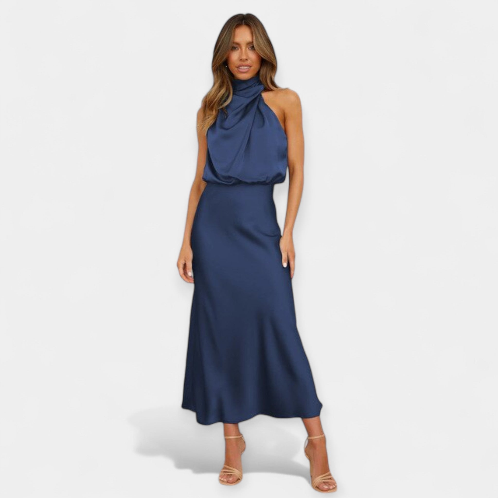 Maxi Dress with Off-Shoulder Design