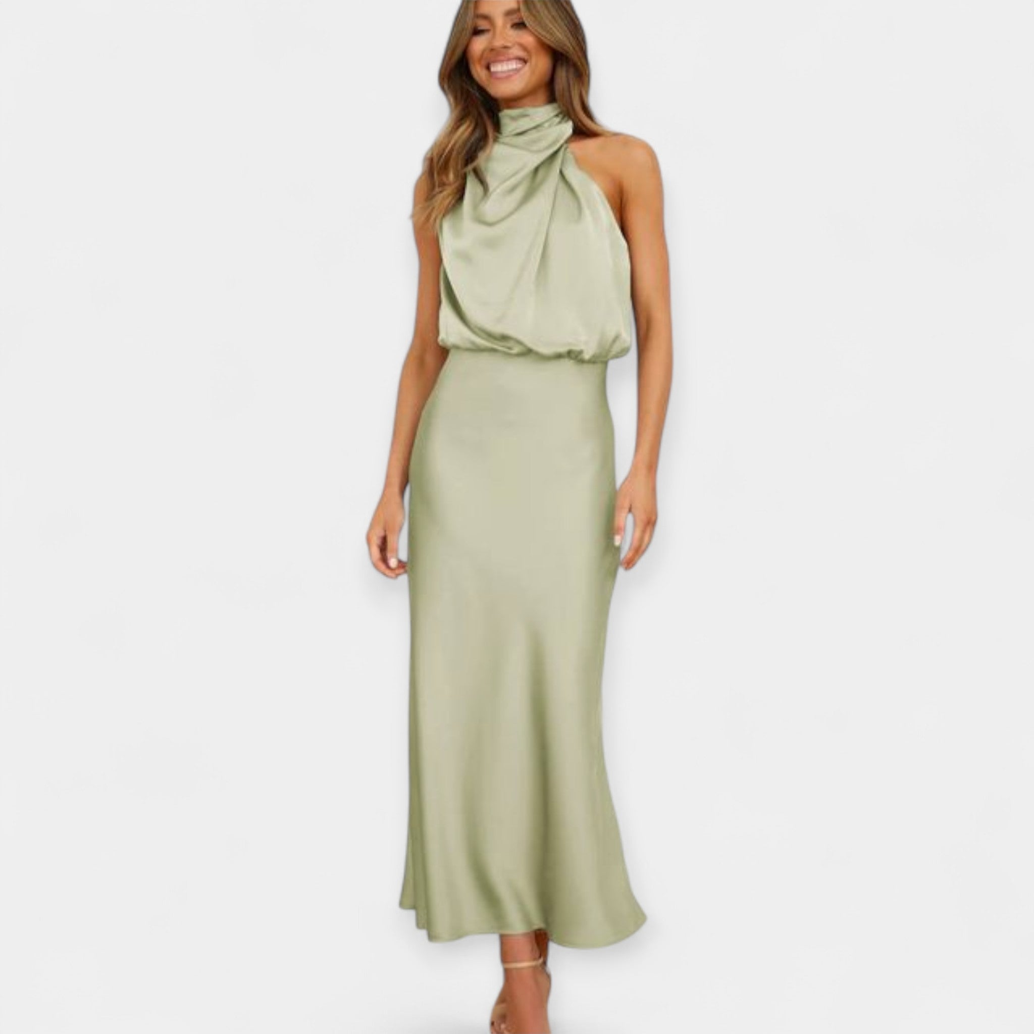 Maxi Dress with Off-Shoulder Design
