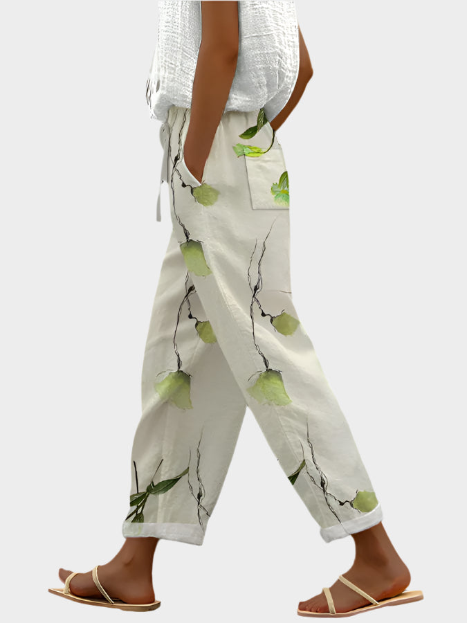 Relaxed Trousers with Print