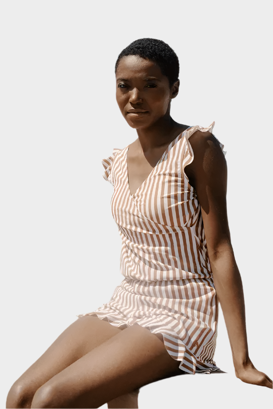 Swimsuit with Ruffles and Bust Support