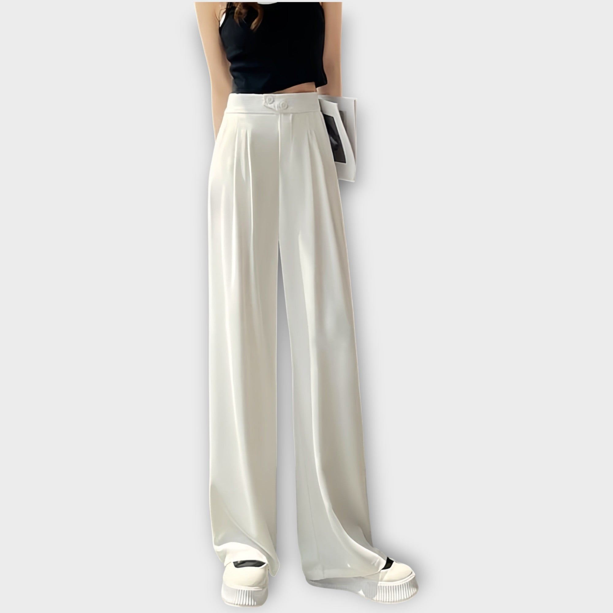 Elegant High-Waist Wide Leg Trousers
