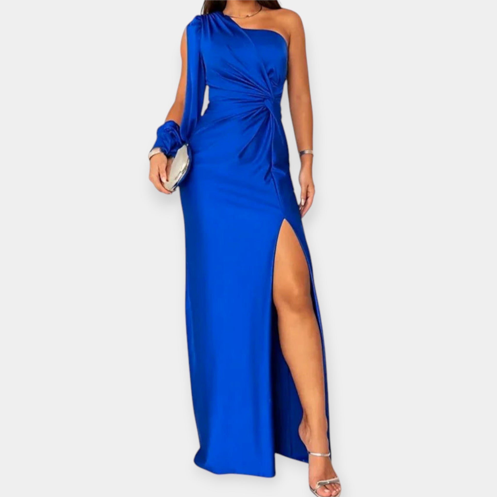 Maxi Dress with One Shoulder and Split