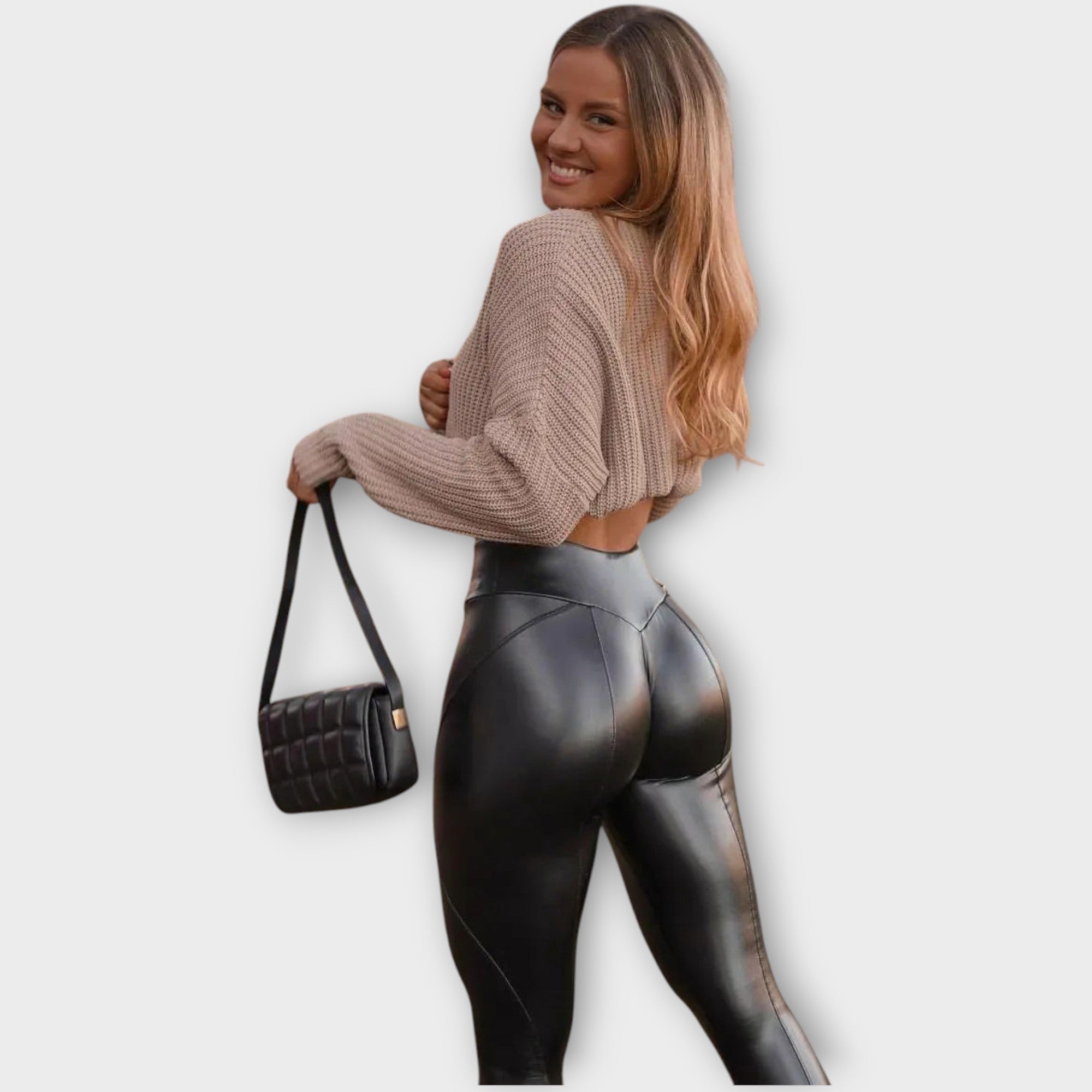 Sleek Faux-Leather Leggings