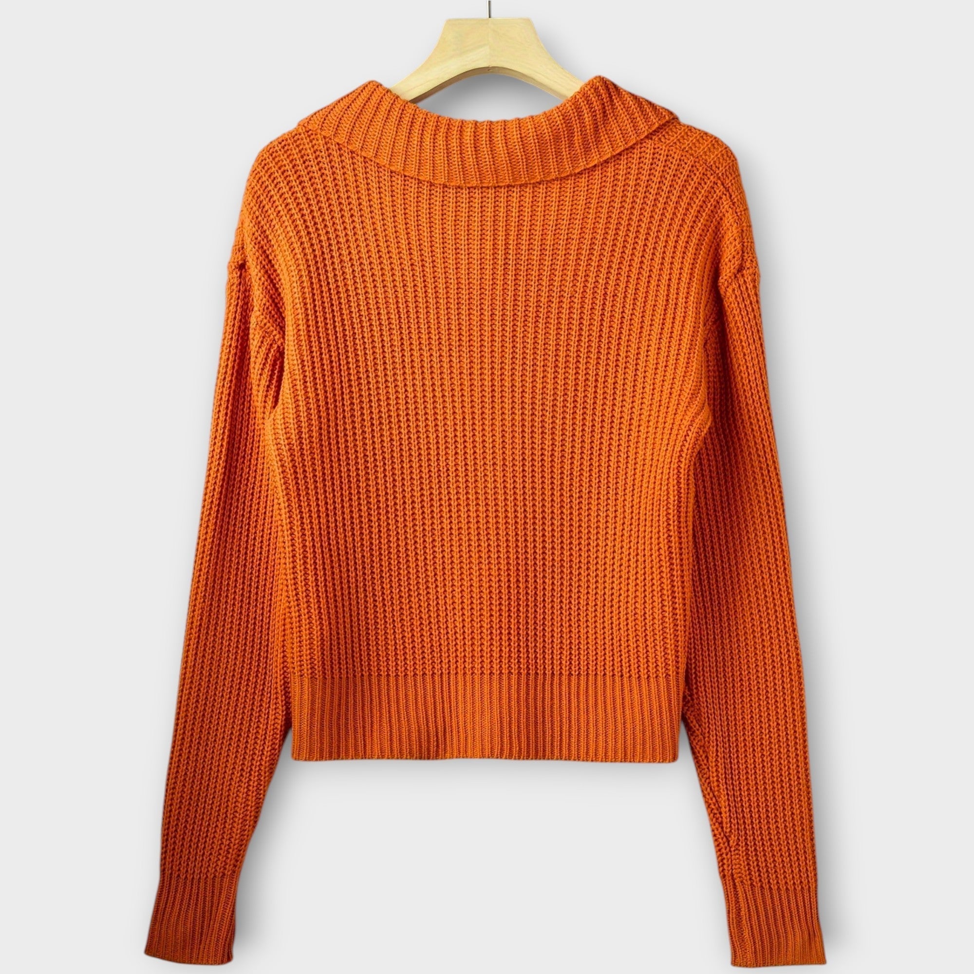 Ribbed Knit Cardigan with Oversized Buttons