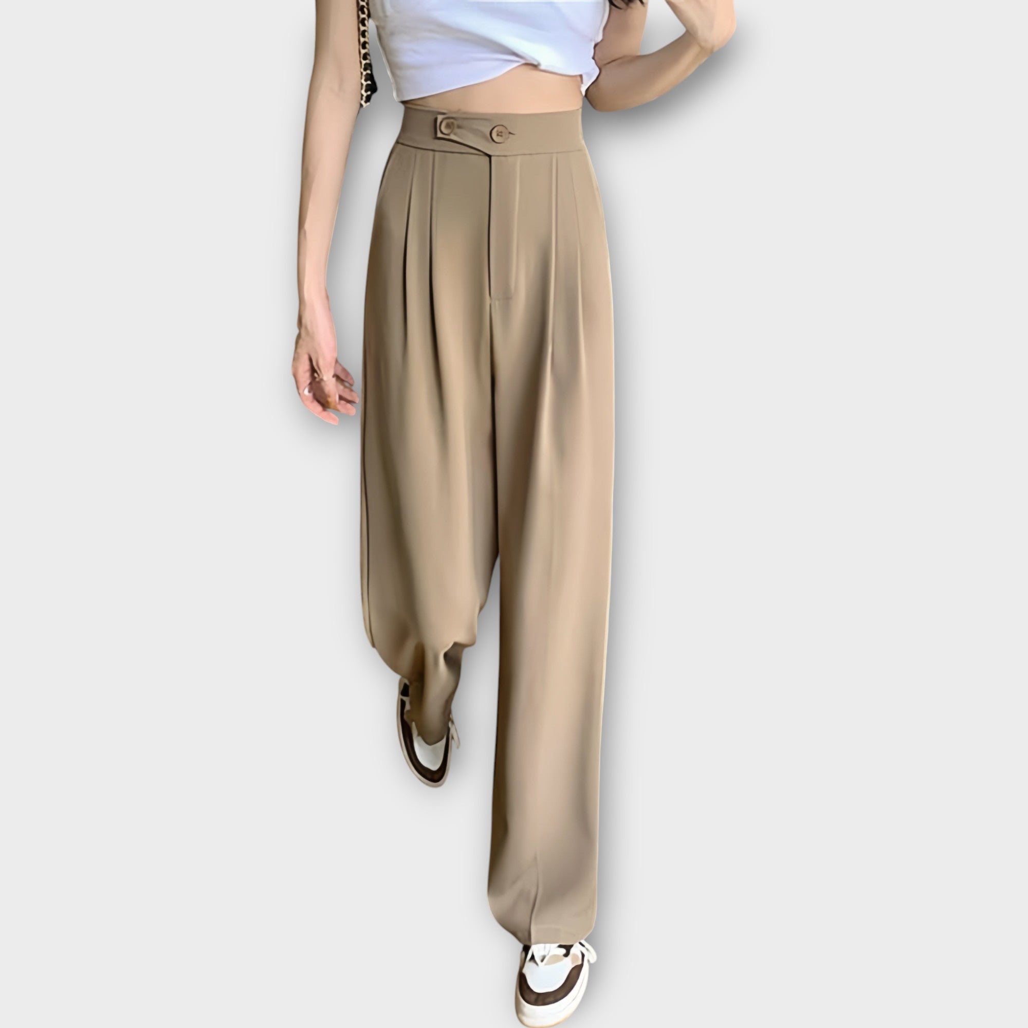 Elegant High-Waist Wide Leg Trousers