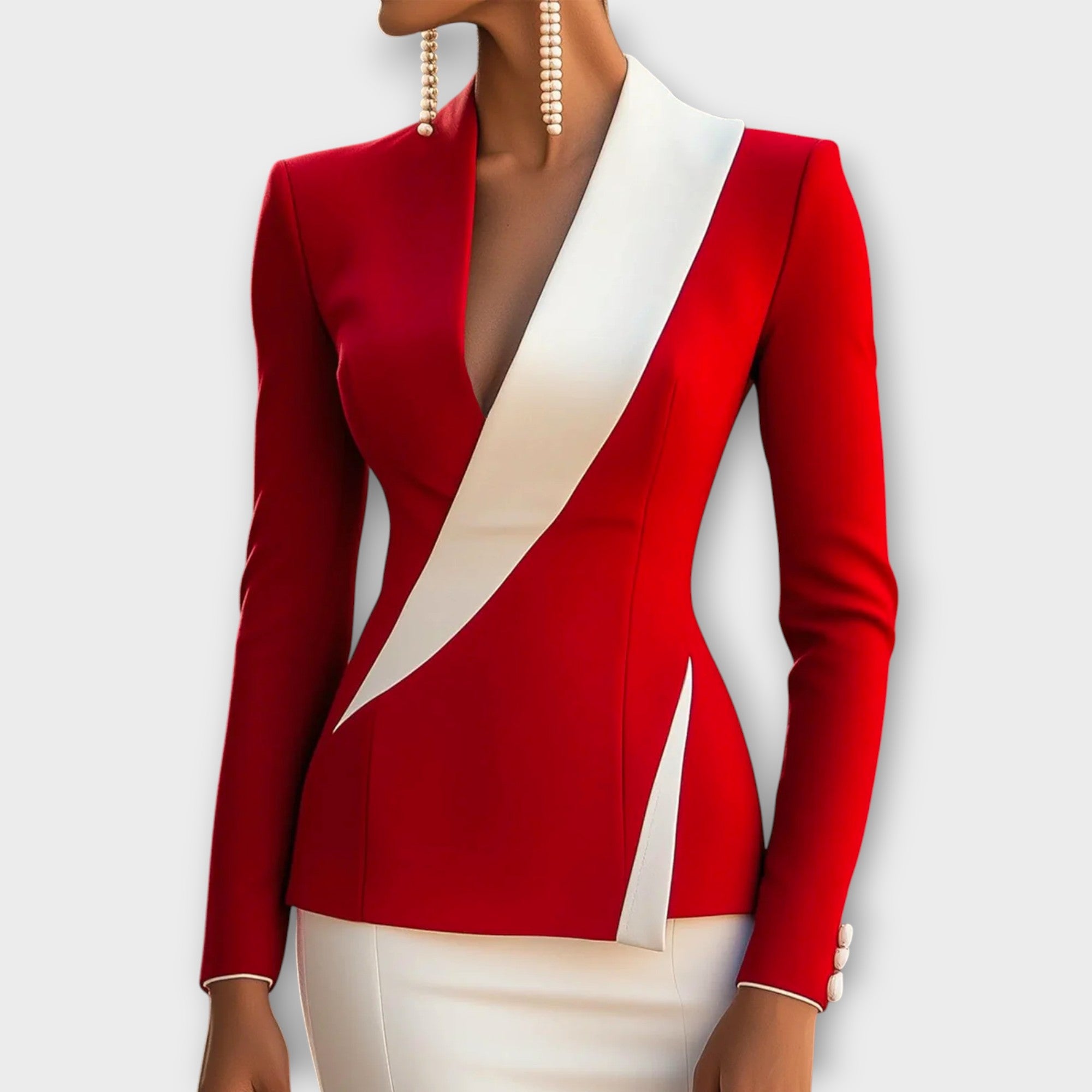 Elegant Contrast Blazer