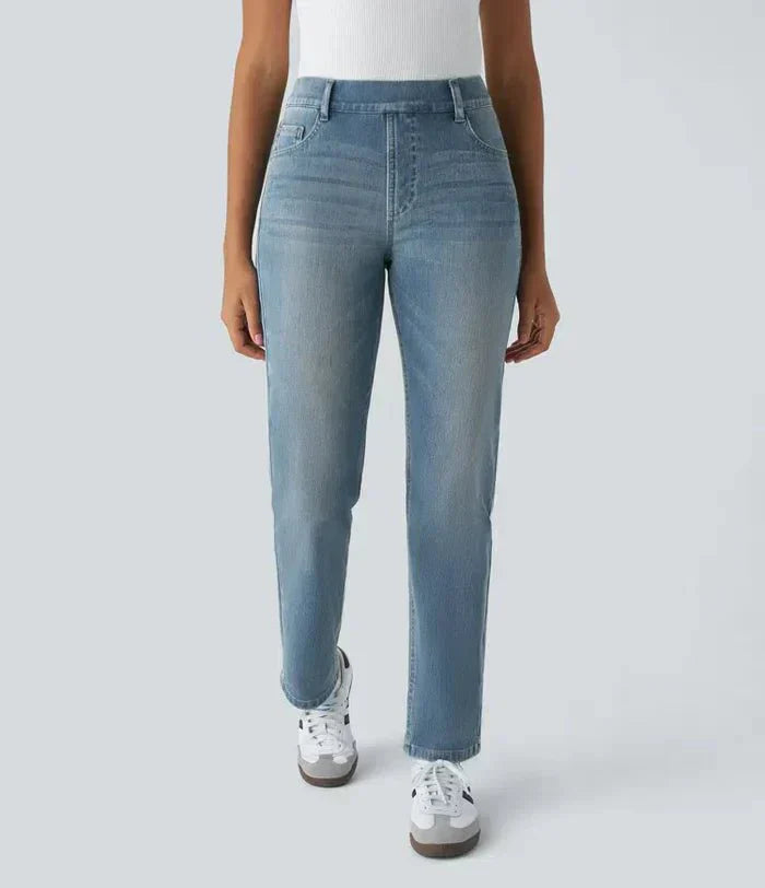 Elastic and Comfortable High-Waisted Trousers