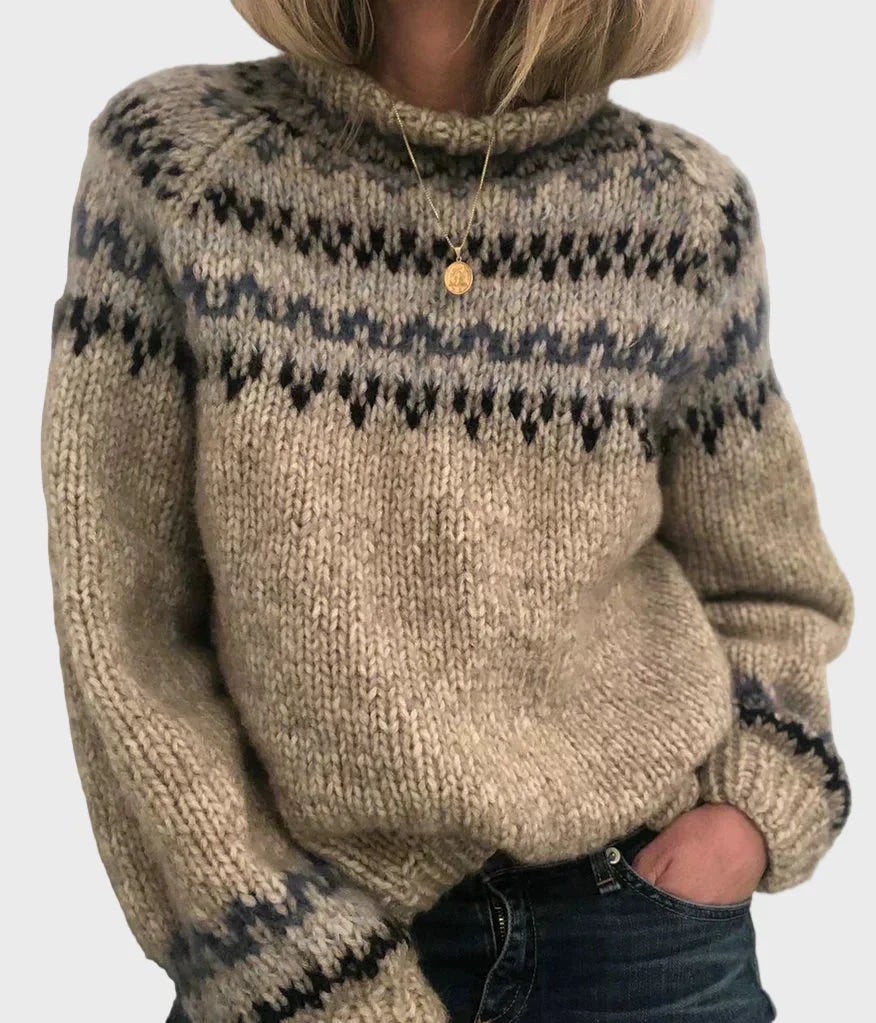 Knitted Turtleneck with Round Neckline