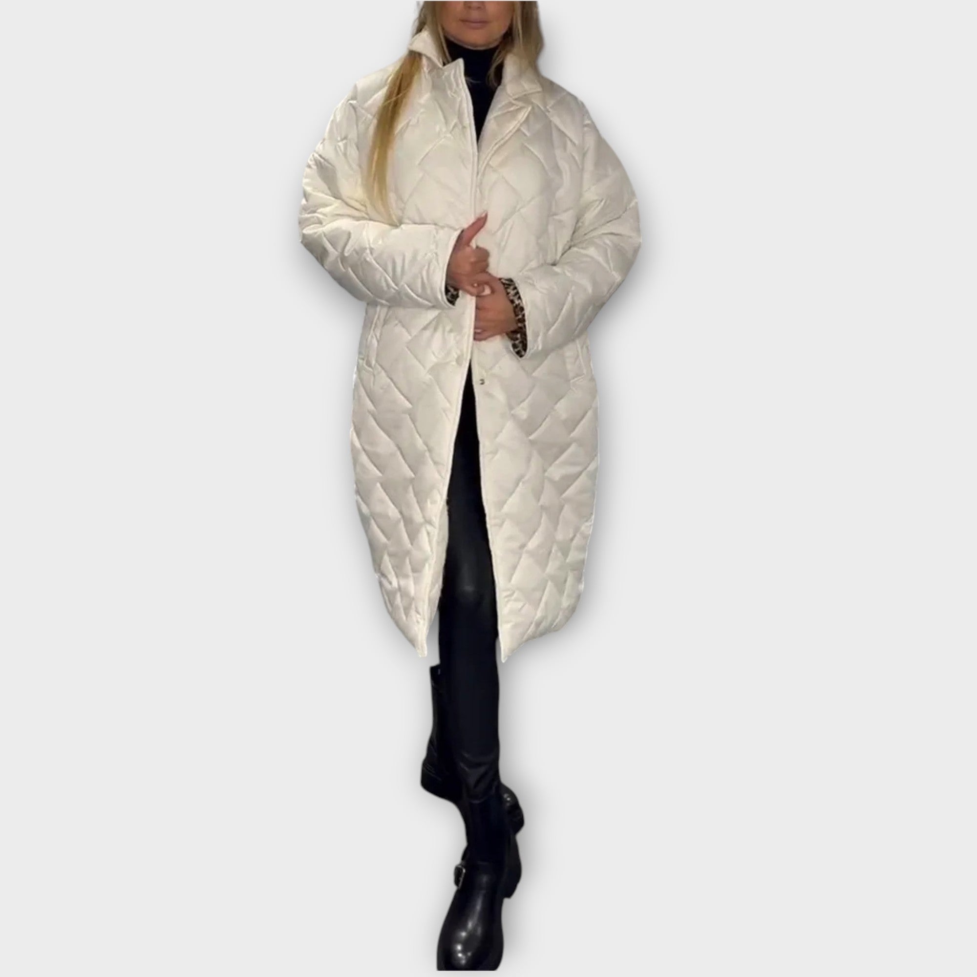 Reversible Padded Jacket with Leopard Lining