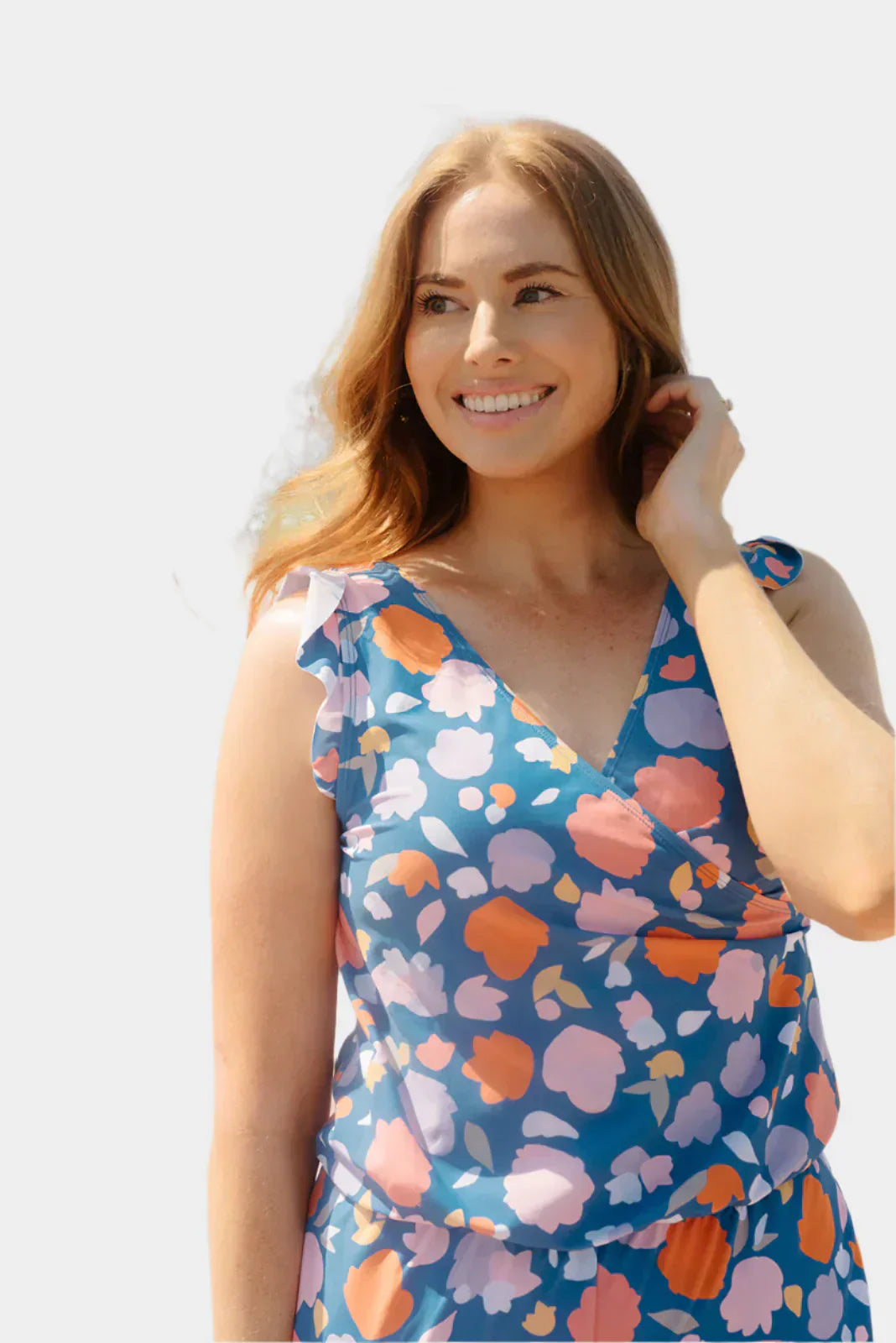 Swimsuit with Ruffles and Bust Support