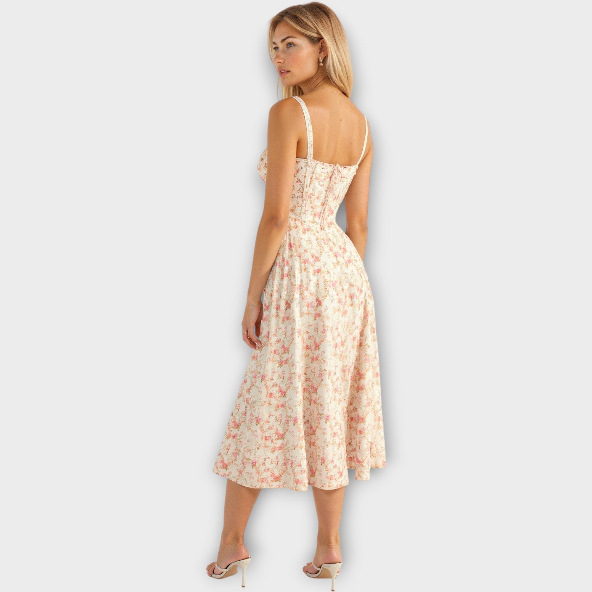 Midi Dress with Corset