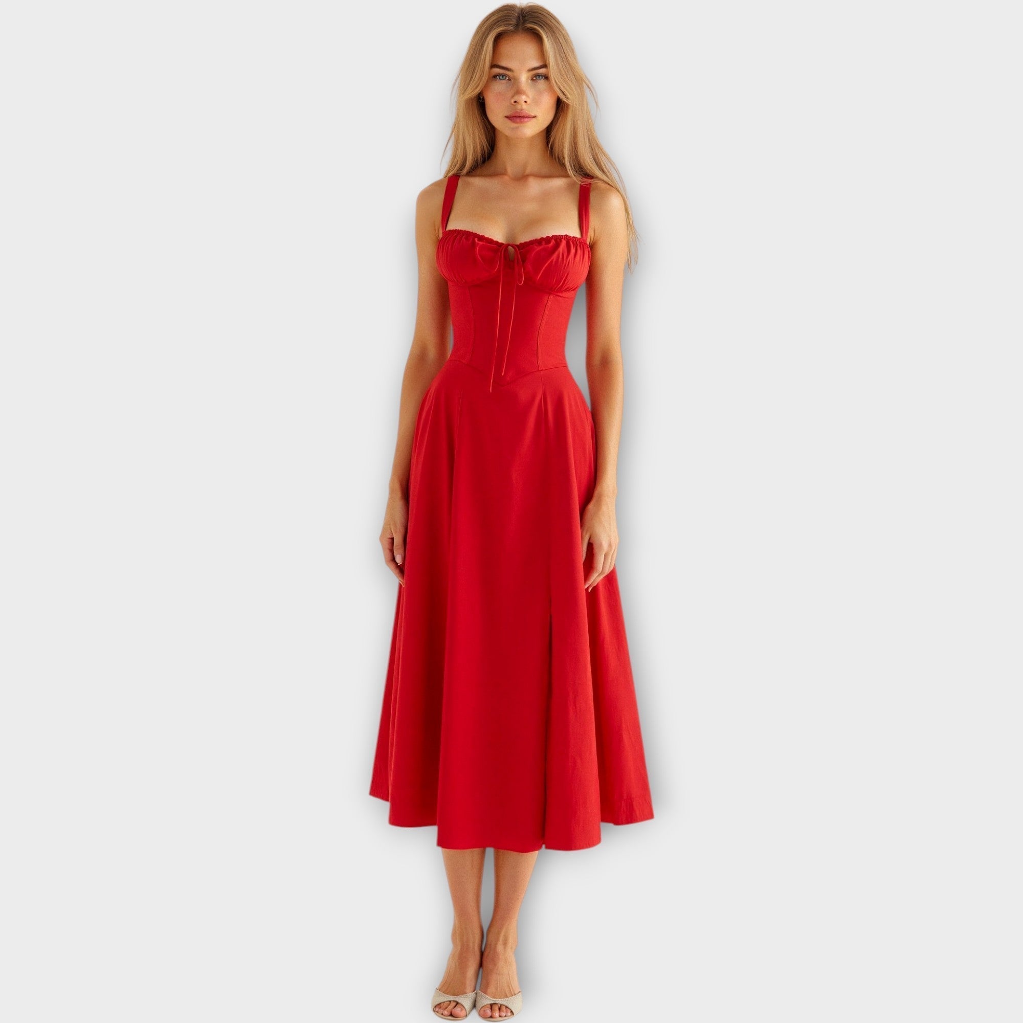 Midi Dress with Corset