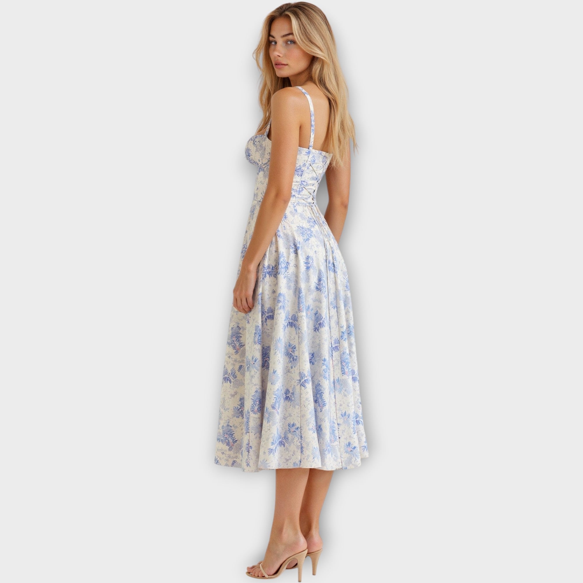 Midi Dress with Corset