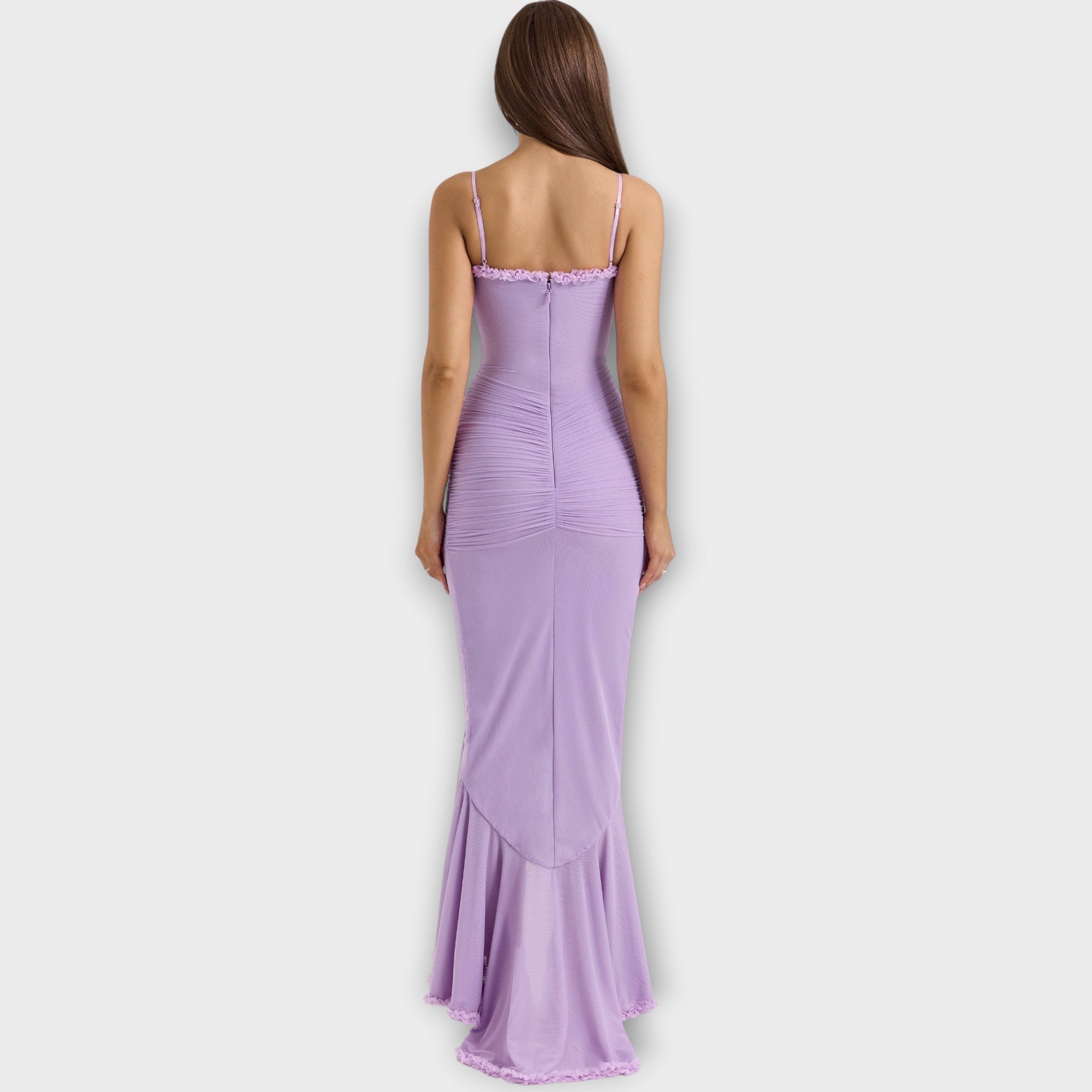 Elegant Ruffled Evening Gown