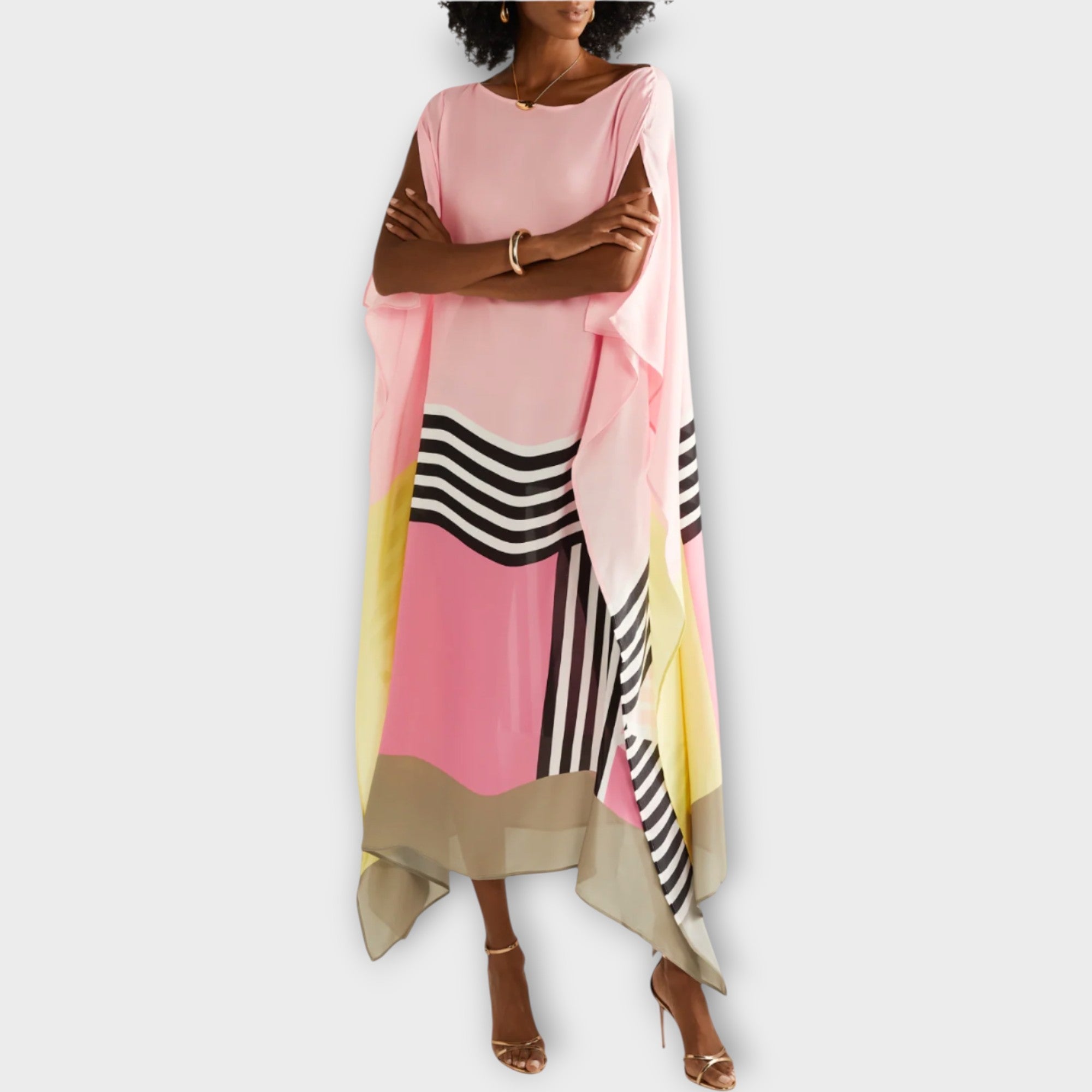 Kaftan with Linear Design